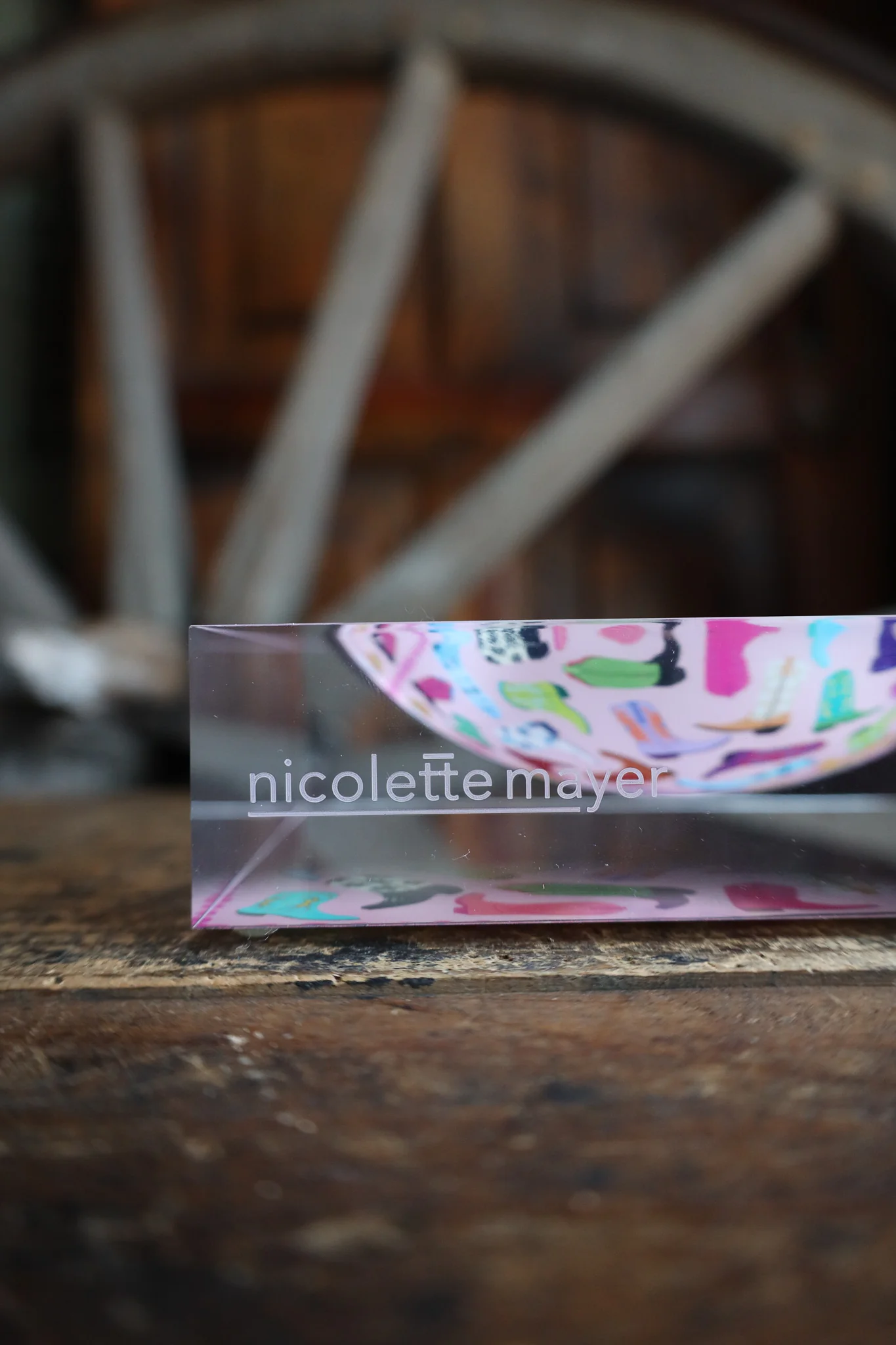 Nicolette Mayer Collection Cowboy Boot Love XOXO Acrylic Candy Catchall Dish - Image 3
