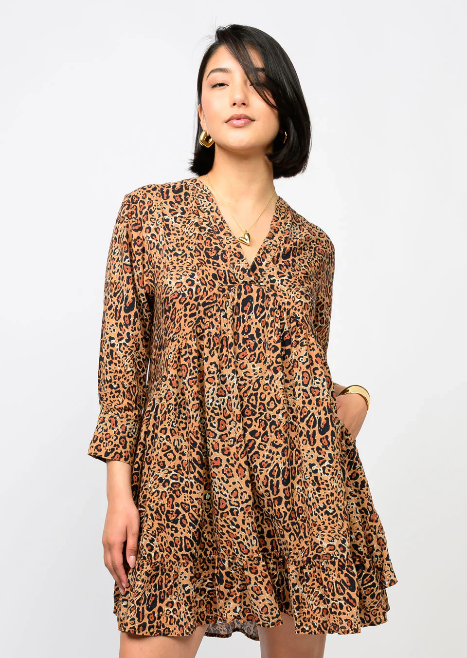 Uncle Frank Leopard Swing Dress - Image 3