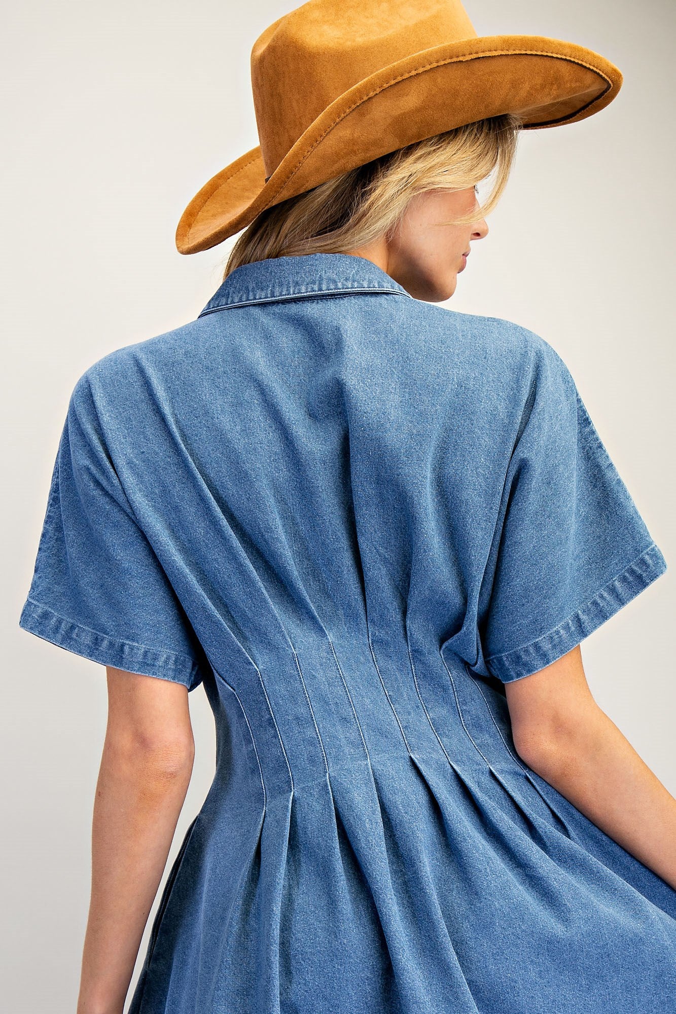 EESOME Pleated Mini Button Down Dress - Image 7