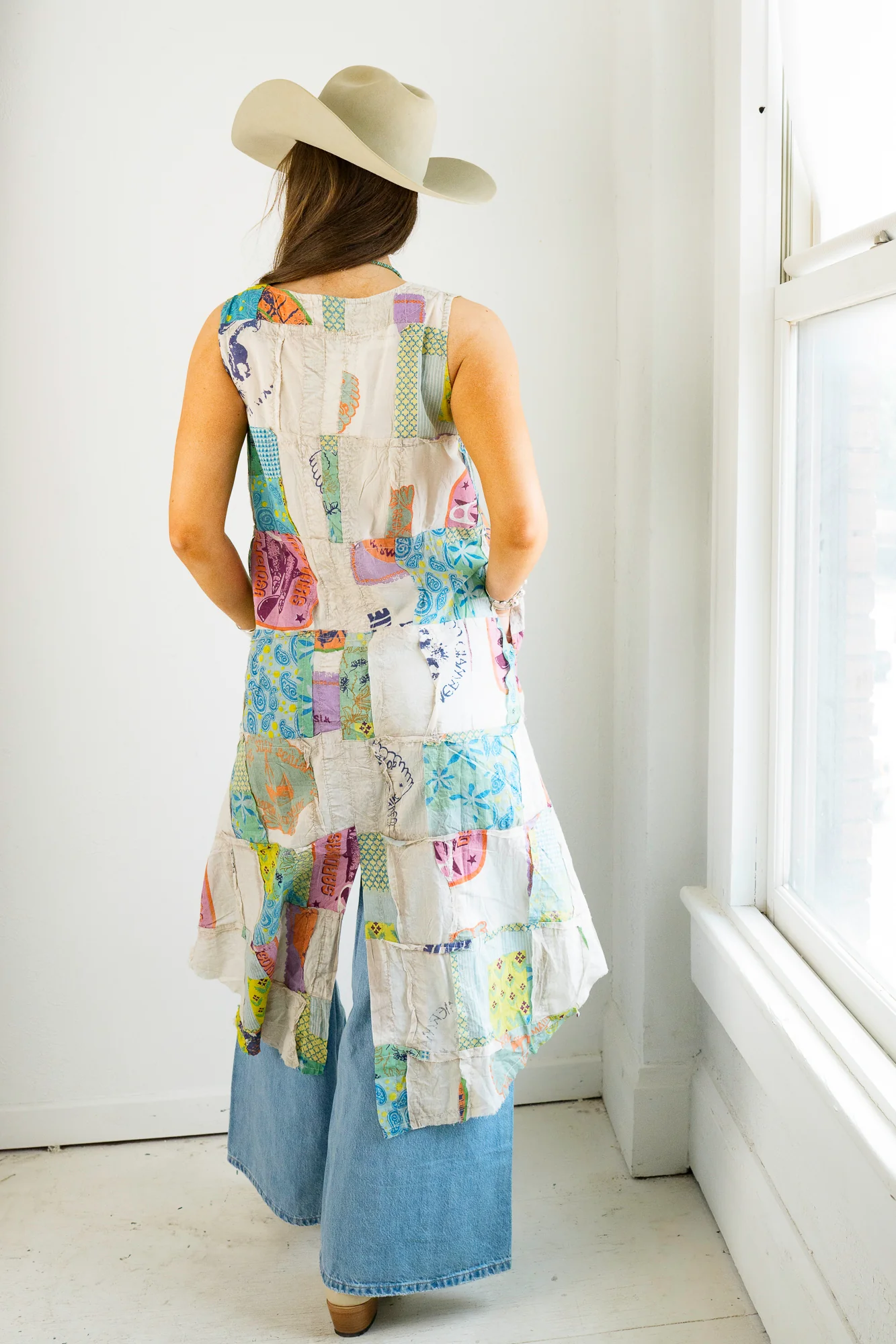 Paper Lace Vest Patchwork Duster - Image 6