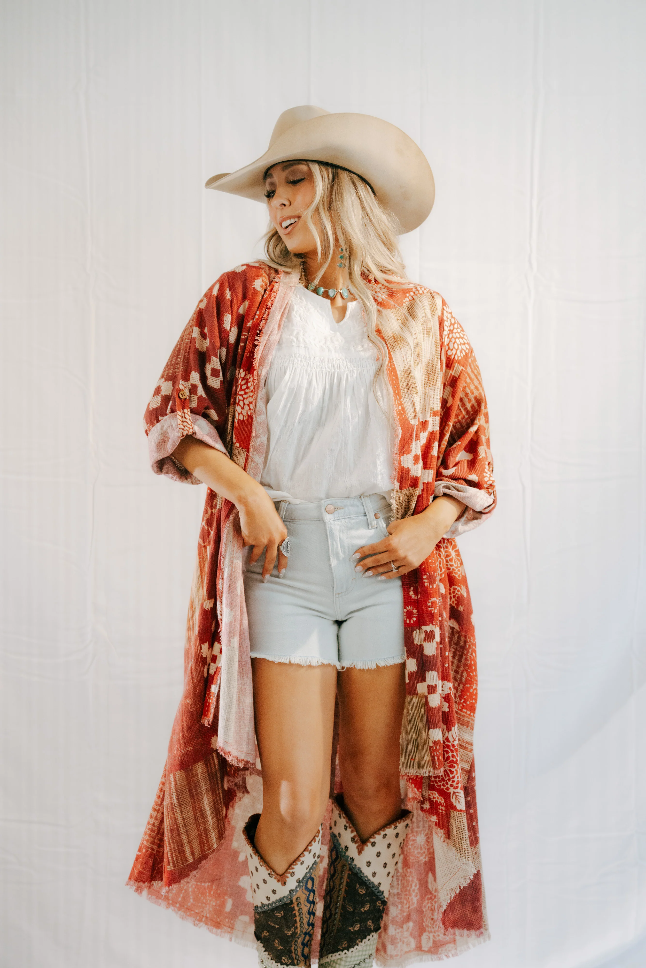 I Love Linen Words Of Love Patchwork Duster - Image 2