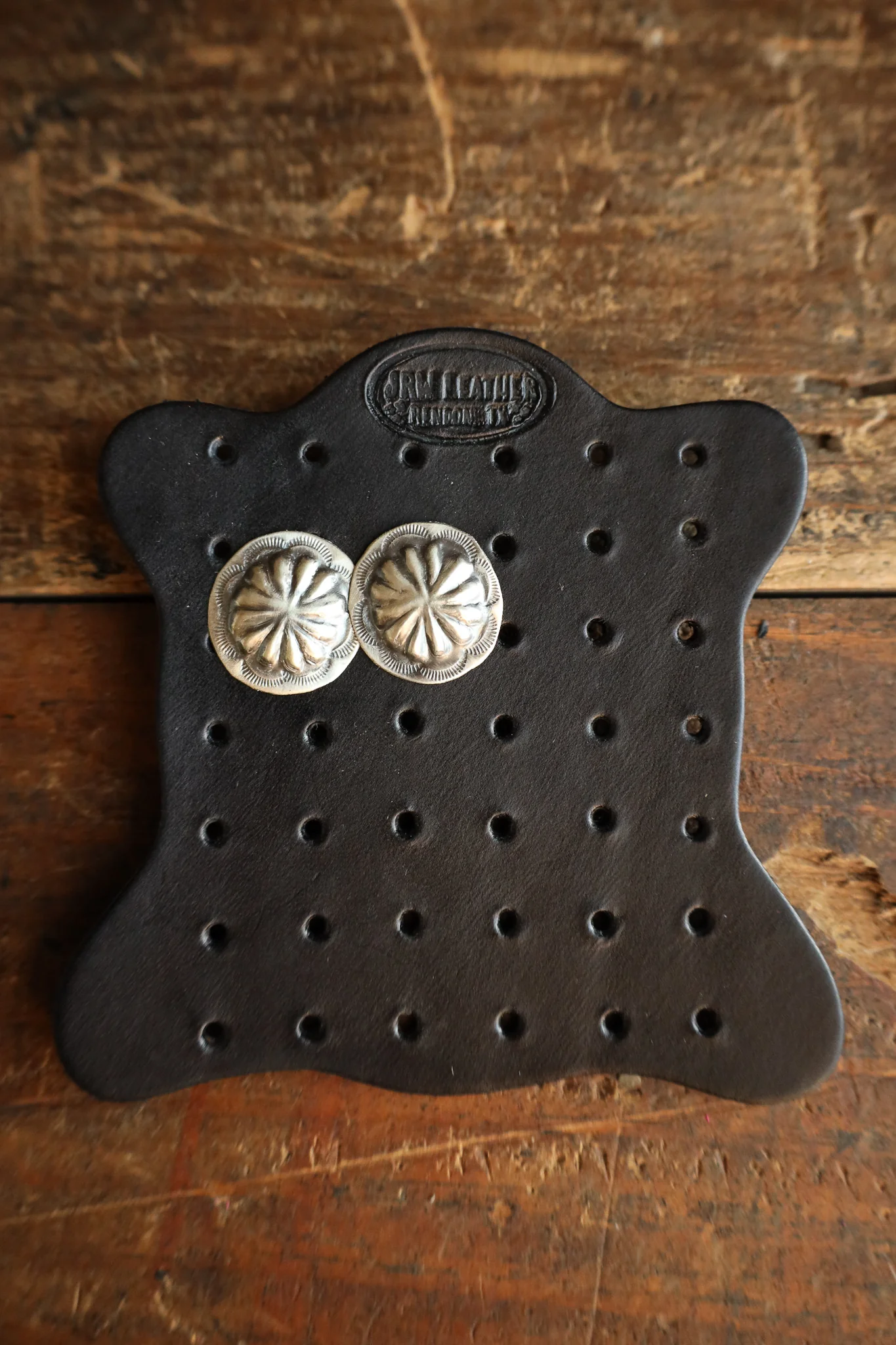 JRW Leather Earring Holder- Black