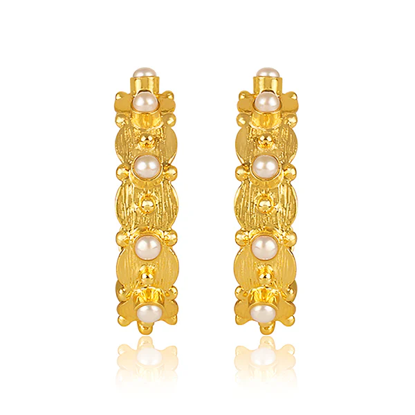 CHRISTINA GREENE HONEYSUCKLE PEARL EARRING