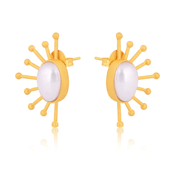 CHRISTINA GREENE RAY OF SUNSHINE PEARL EARRING - Image 3