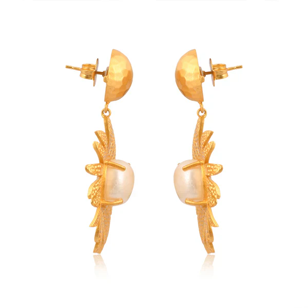CHRISTINA GREENE Anemone's Charm Drop Earrings - Pearl - Image 4