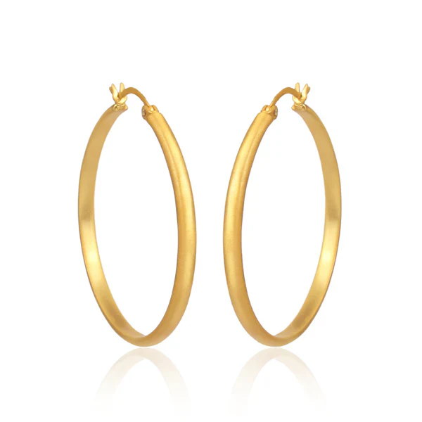 Christina Greene Matte Hoop Earrings