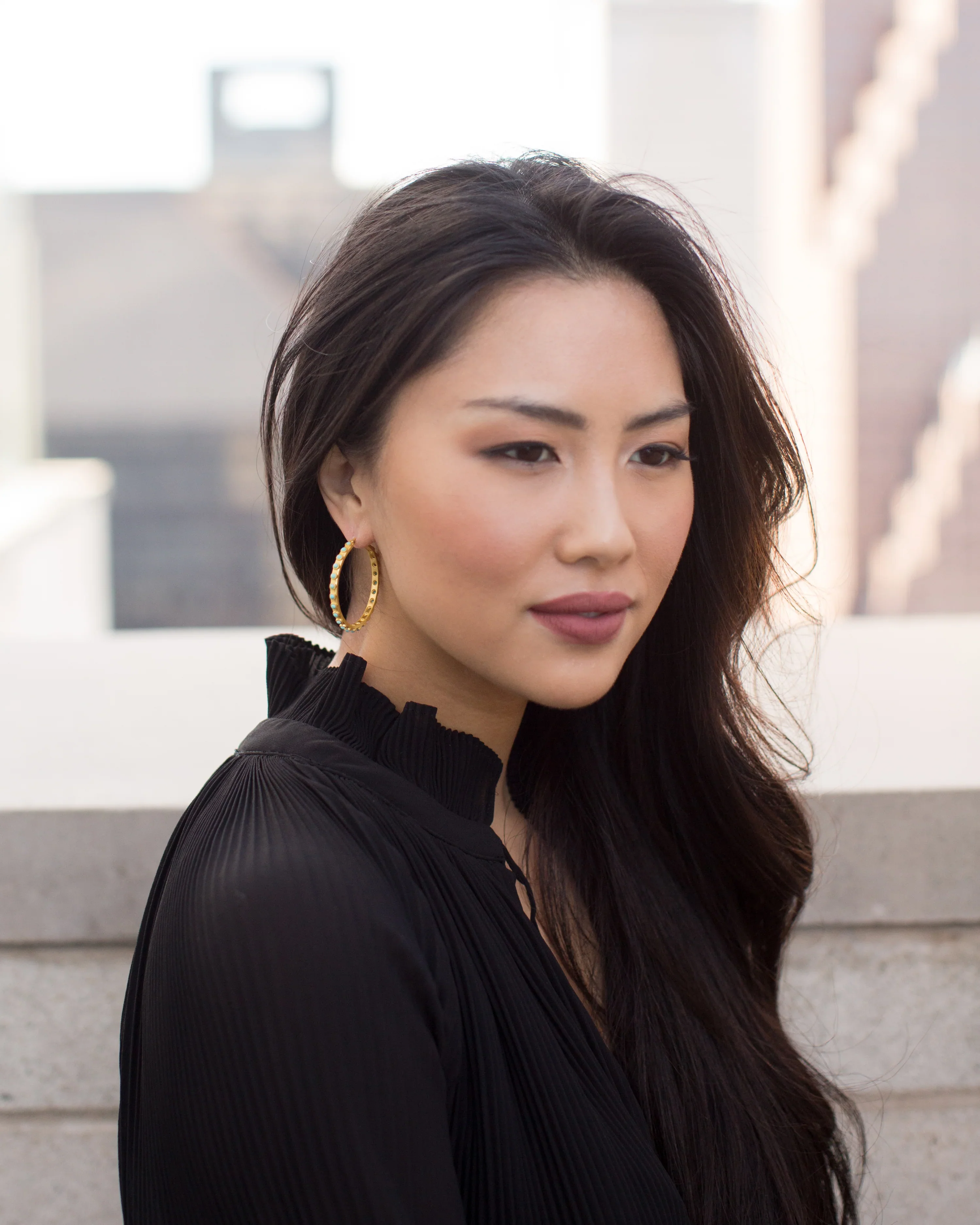 Christina Greene Turquoise Hoop Earrings - Image 5