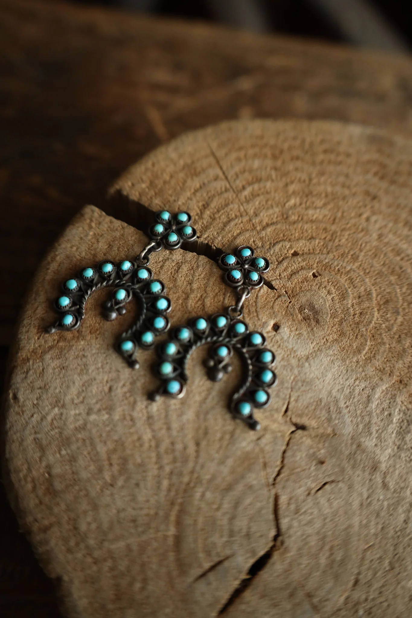 Vintage Naja Turquoise Dots Post Earring - Image 3