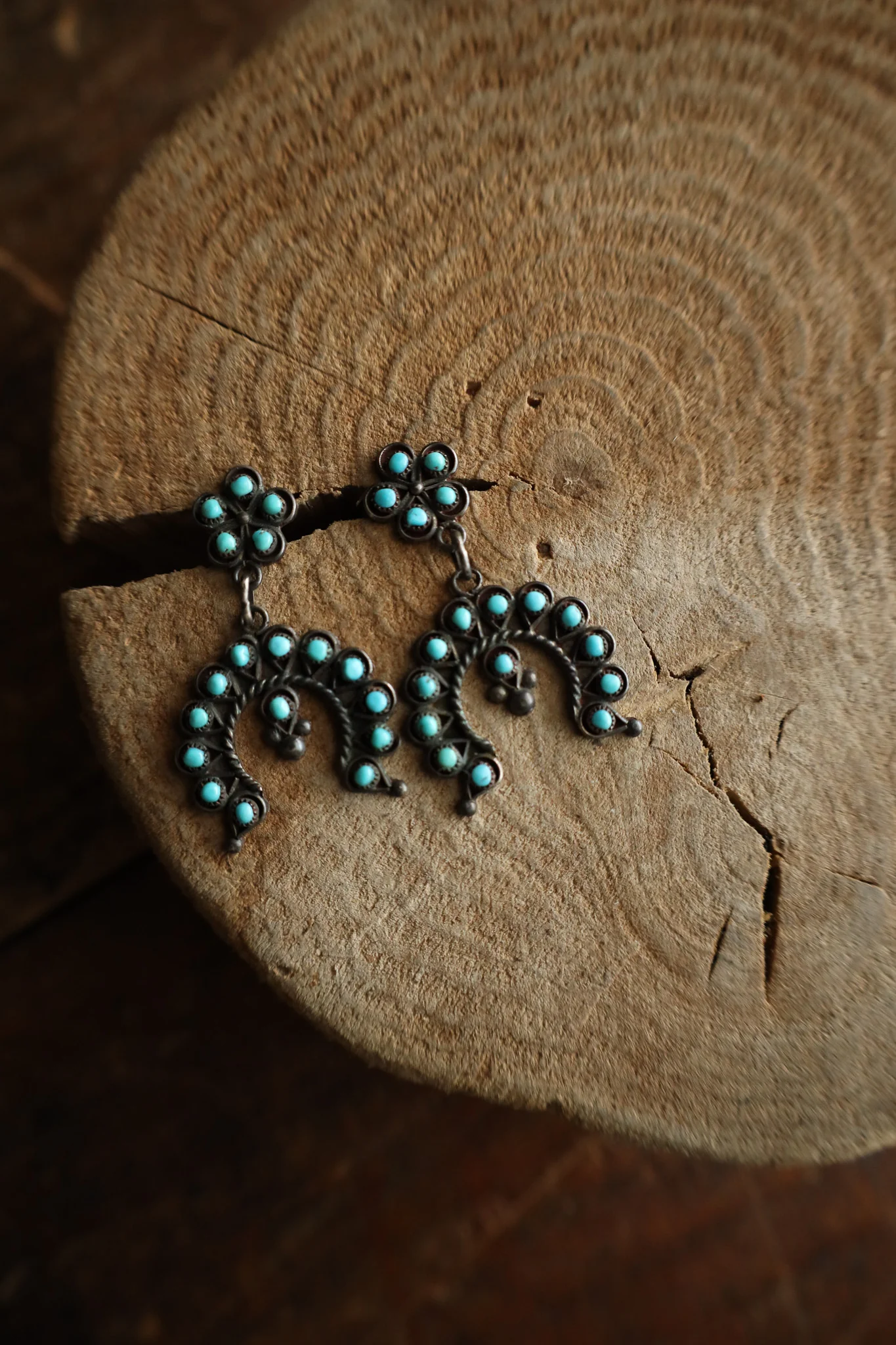 Vintage Naja Turquoise Dots Post Earring - Image 4