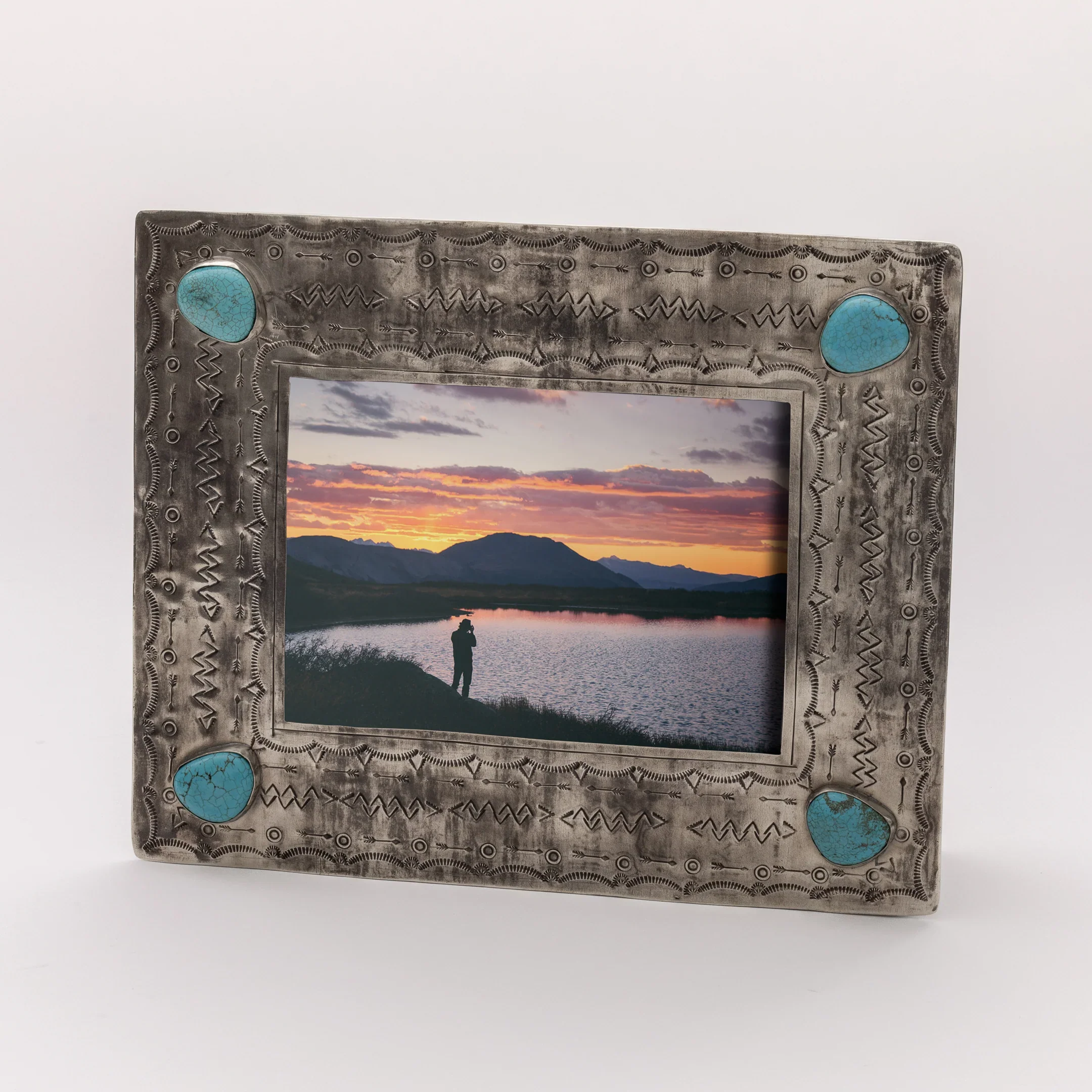 J. Alexander 5X7 Stamped With Turquoise Frame