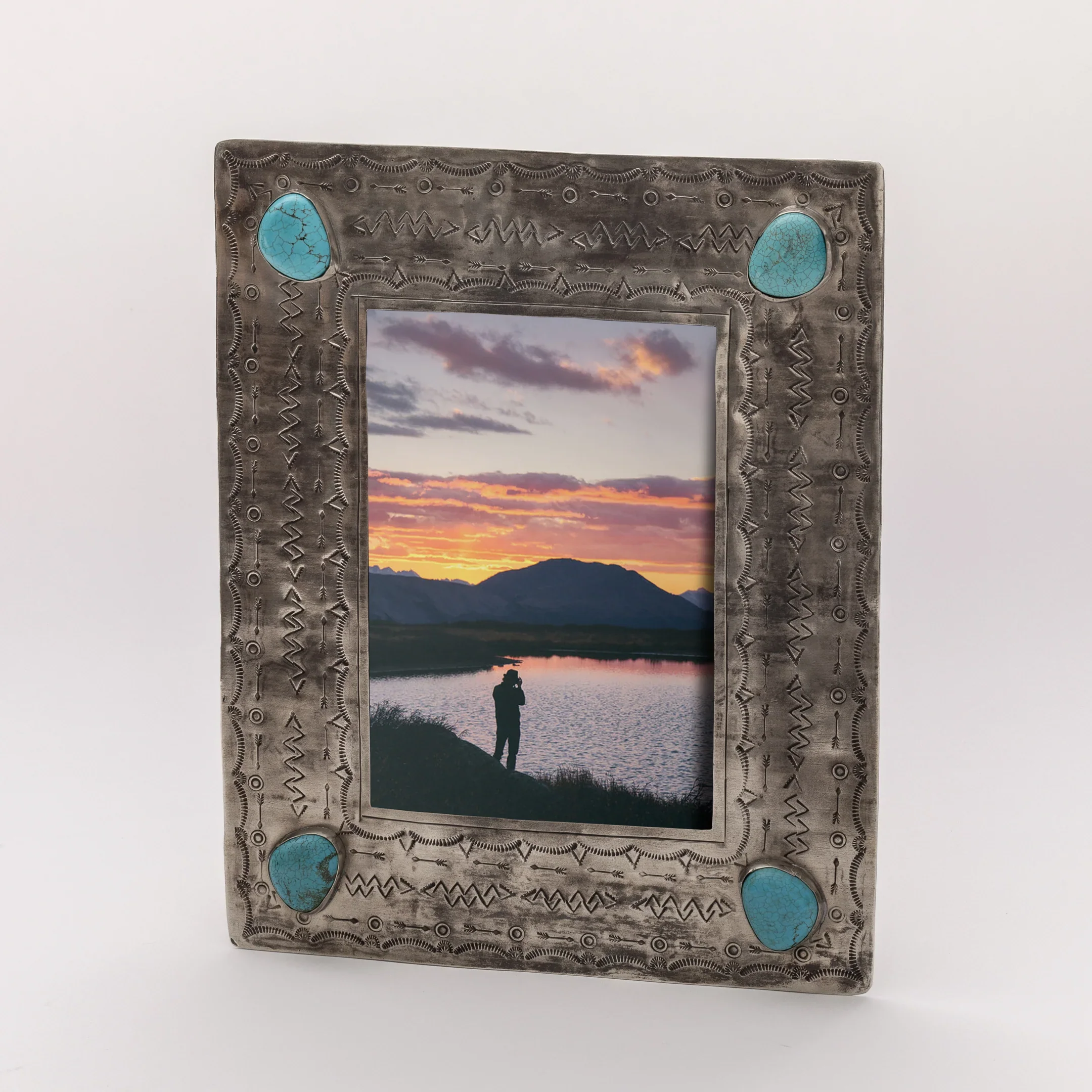 J. Alexander 5X7 Stamped With Turquoise Frame - Image 2
