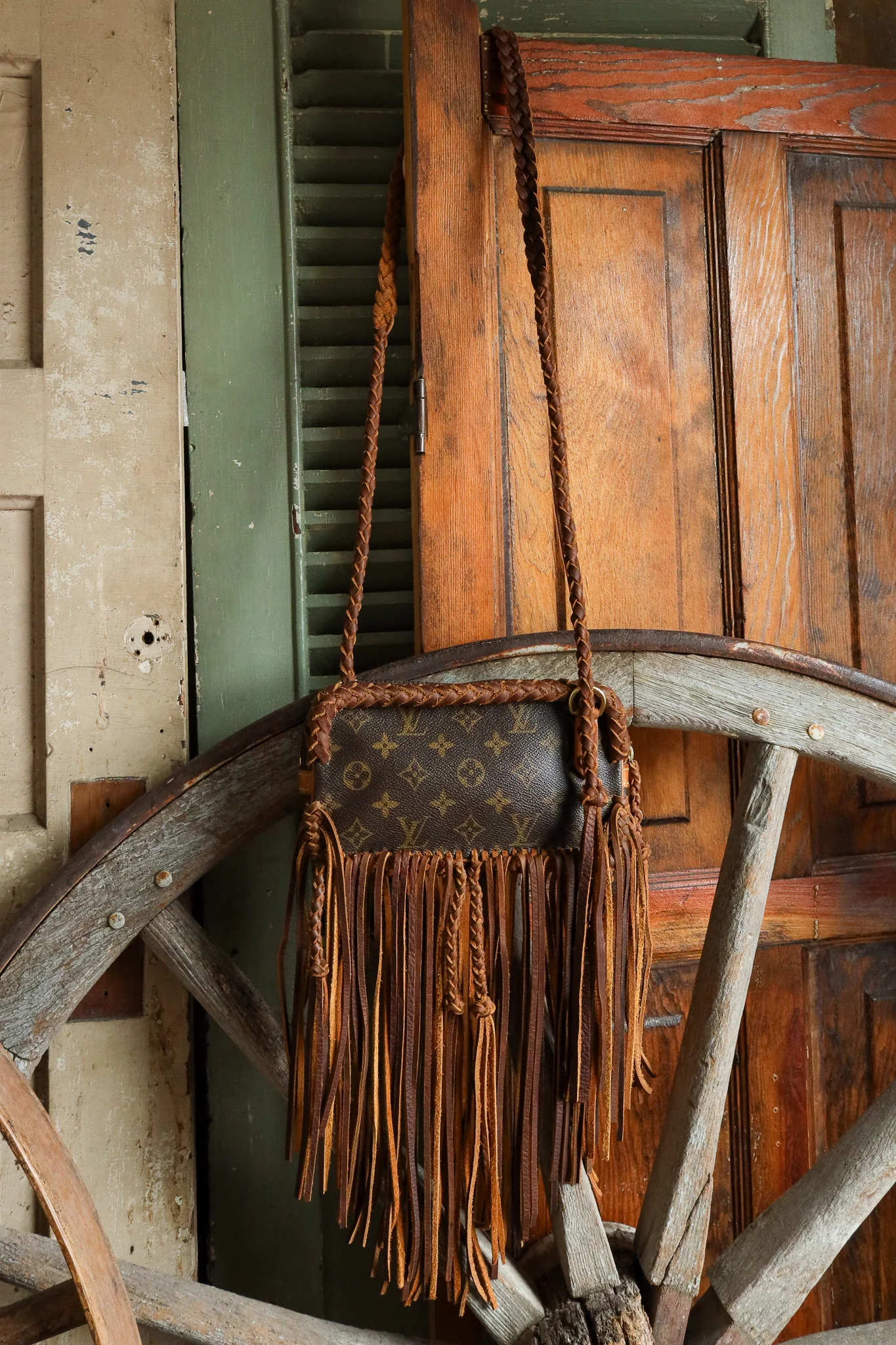Leather and Vodka Marly Fringe Camel Handbag - Image 2