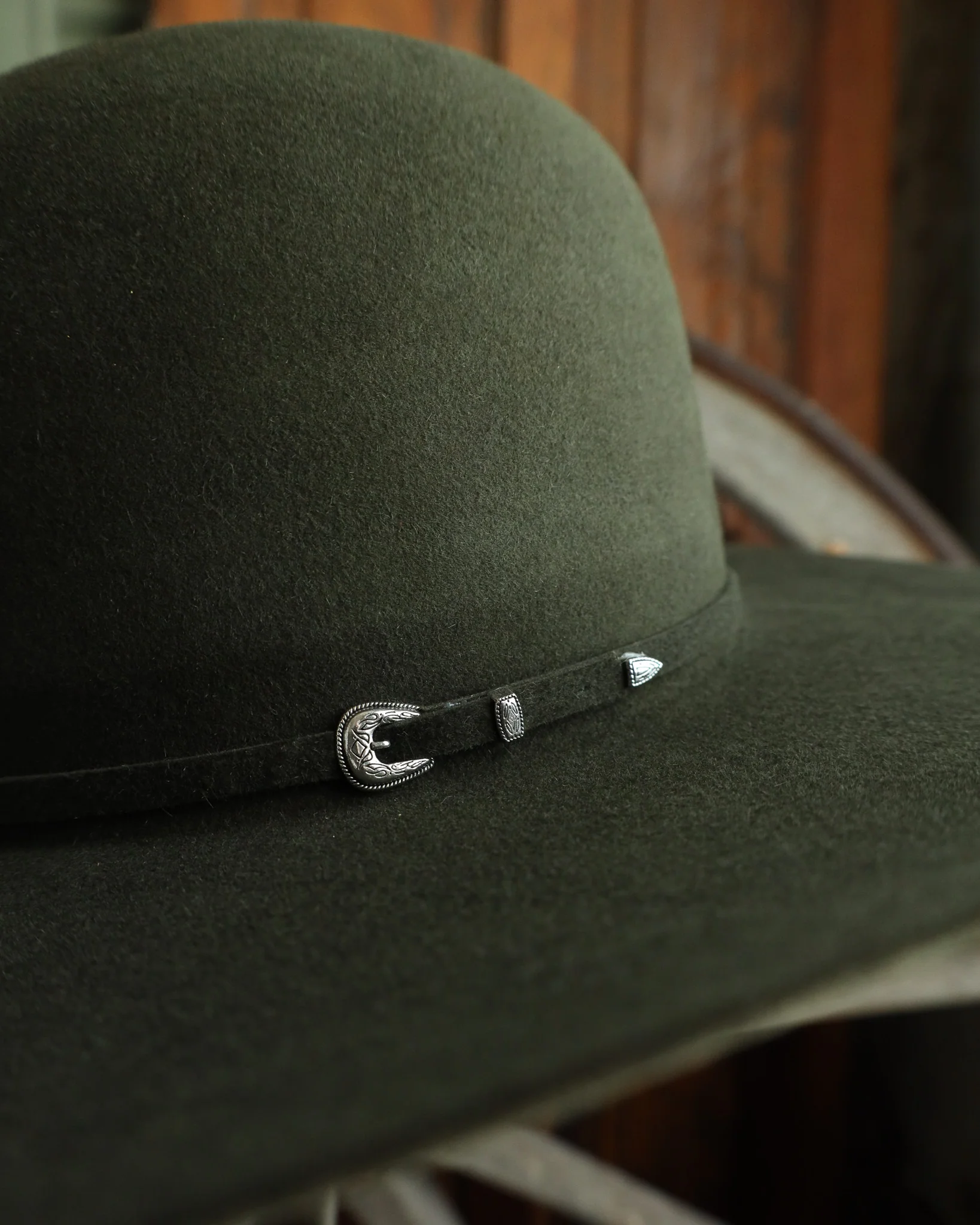 Maverick Brand 7X Open Crown Hat- Moss - Image 3