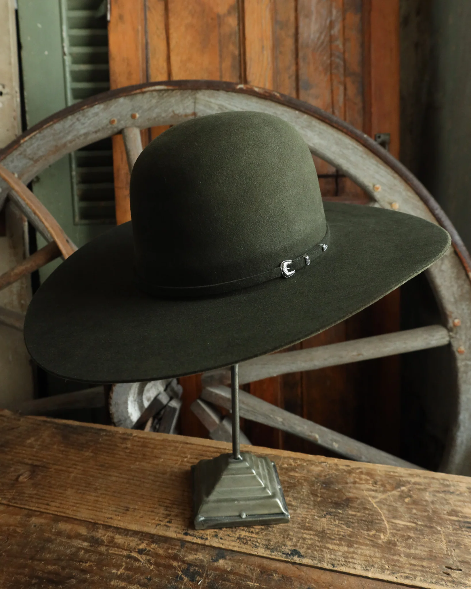 Maverick Brand 7X Open Crown Hat- Moss - Image 4