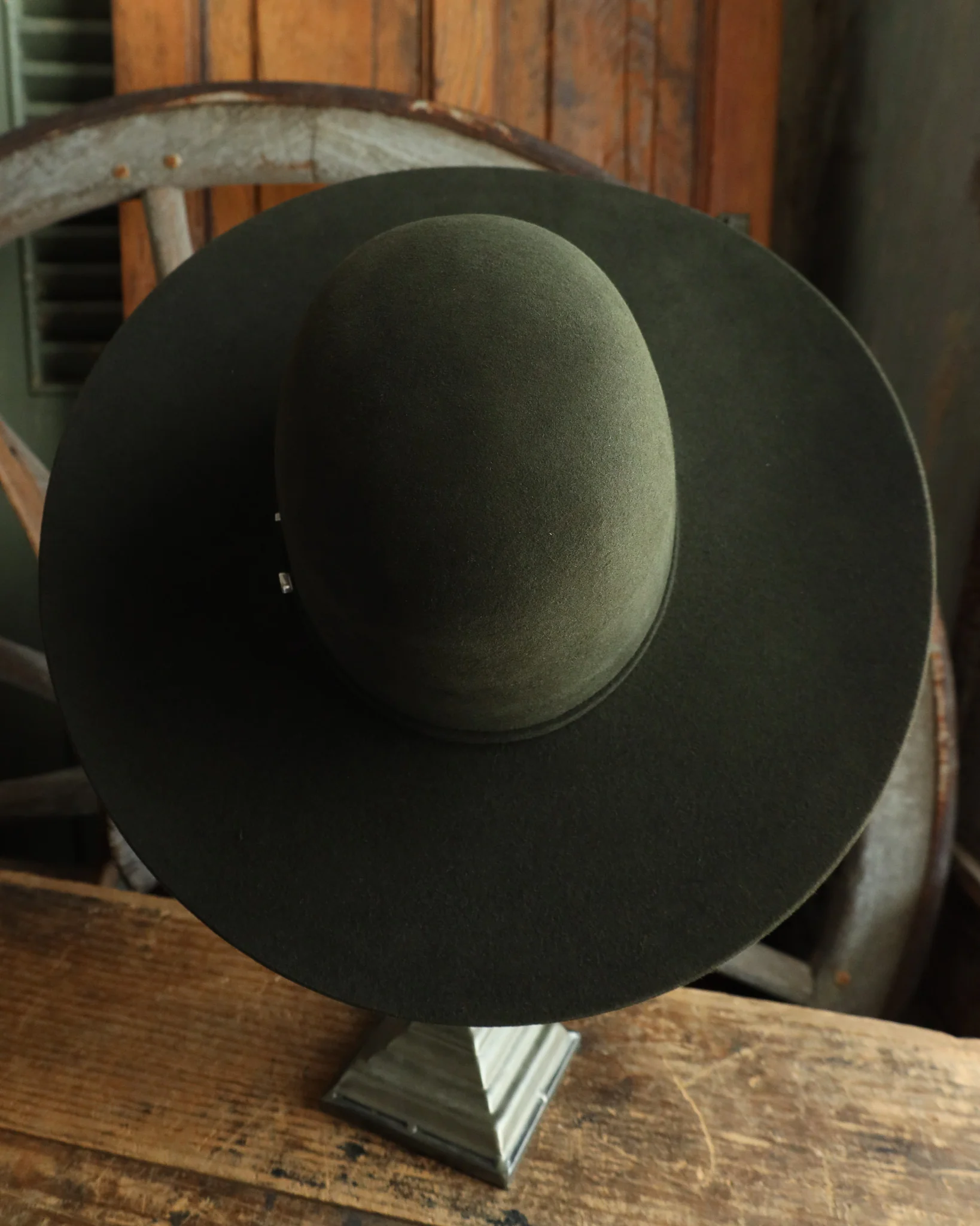 Maverick Brand 7X Open Crown Hat- Moss - Image 5