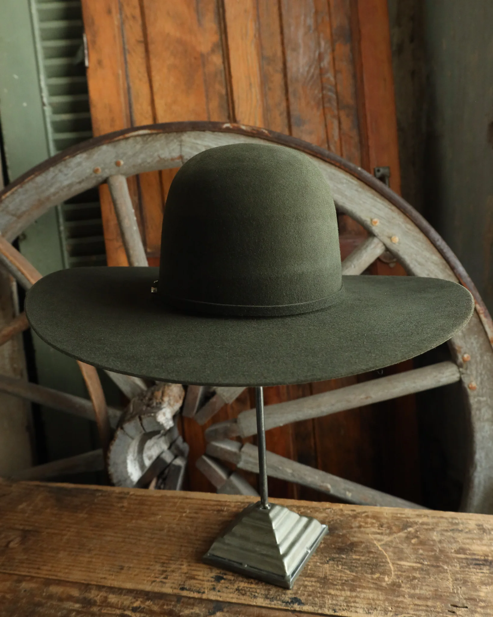 Maverick Brand 7X Open Crown Hat- Moss - Image 6