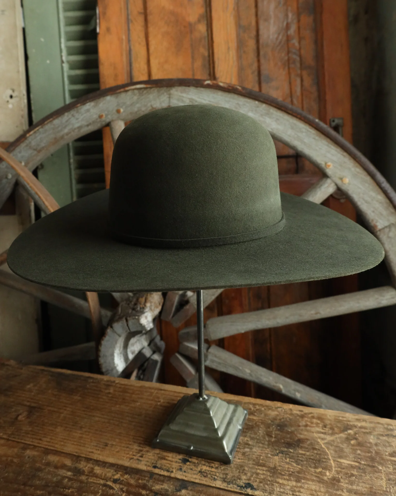 Maverick Brand 7X Open Crown Hat- Moss - Image 7