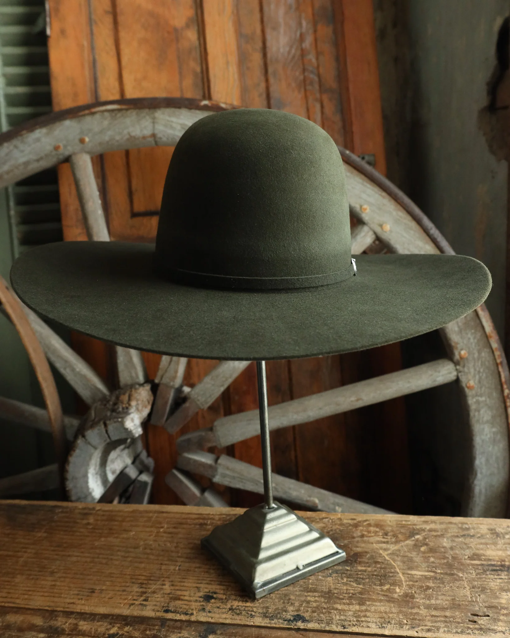 Maverick Brand 7X Open Crown Hat- Moss - Image 8