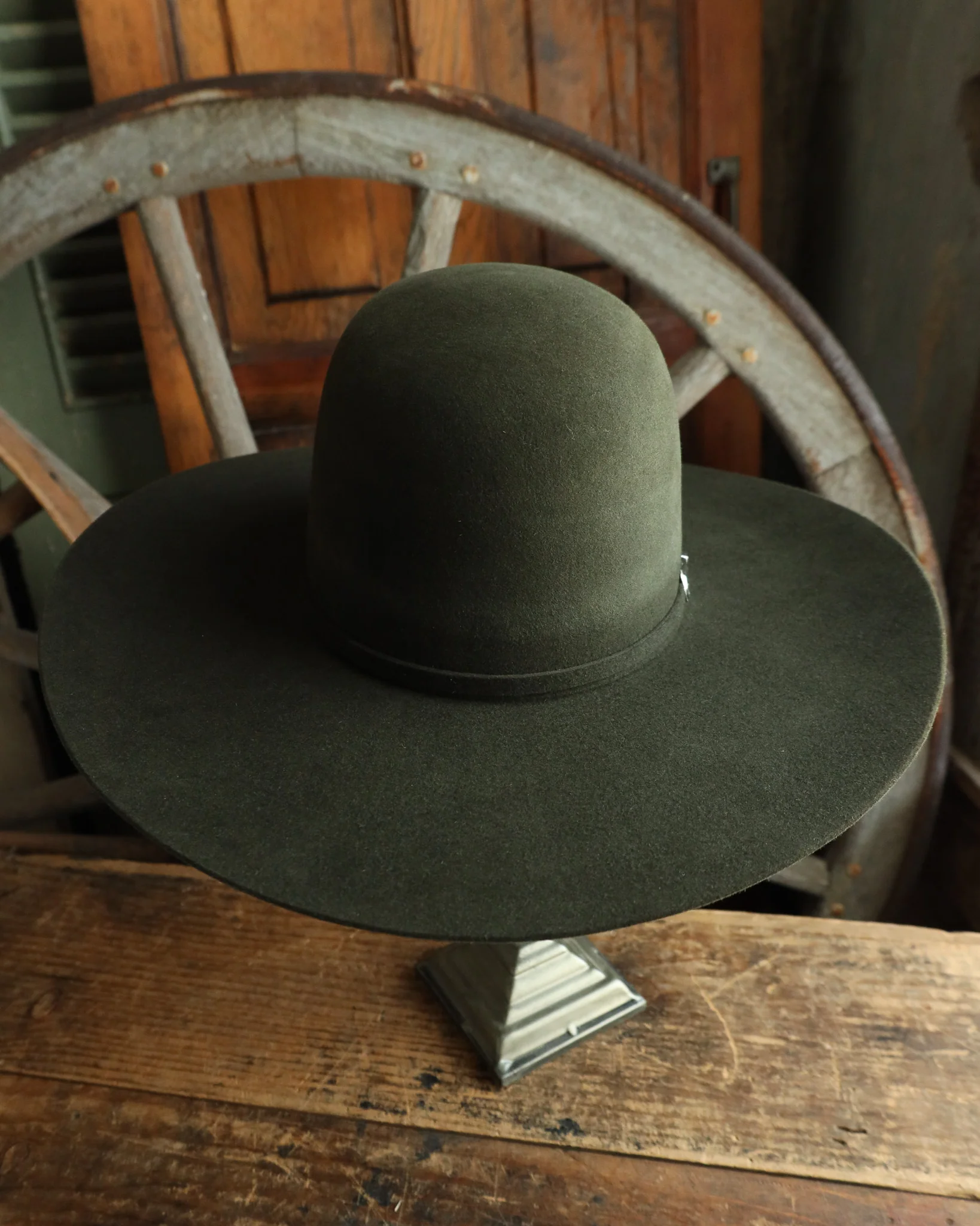 Maverick Brand 7X Open Crown Hat- Moss - Image 9