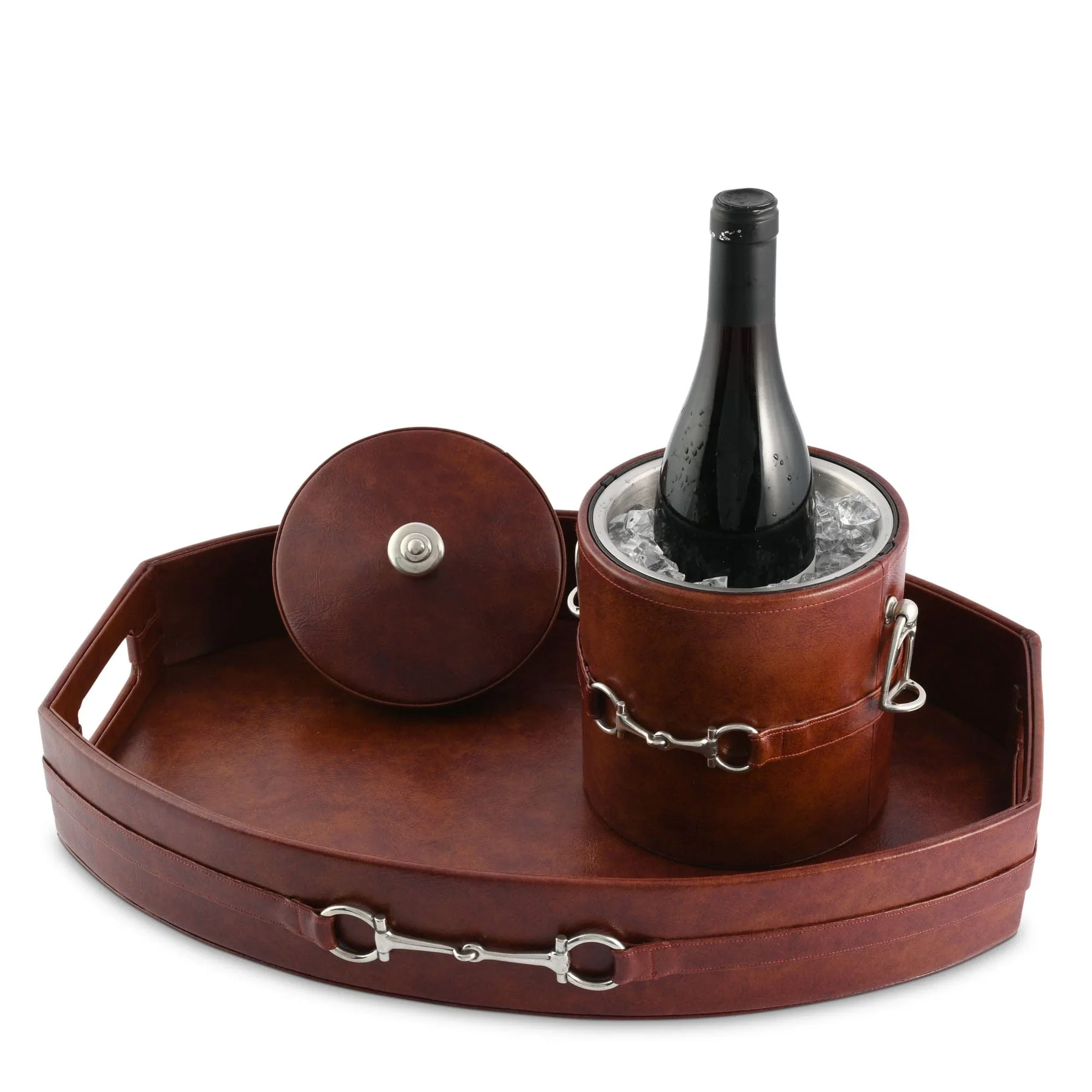 Vagabond House Equestrian Horse Bit Vegan Leather Ice Bucket - Image 5