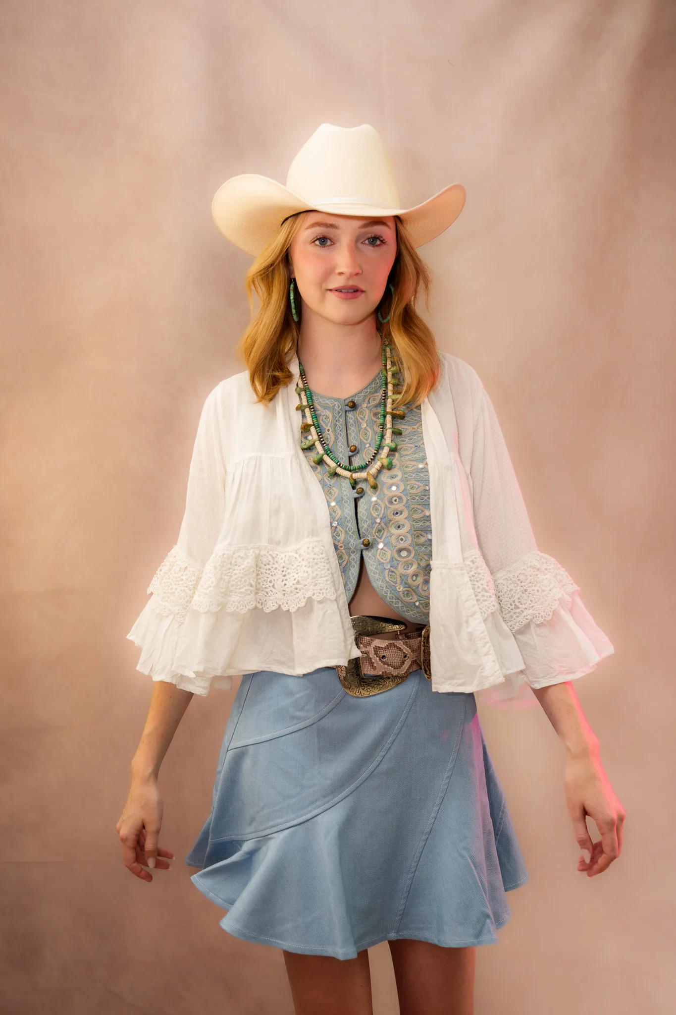 Young Threads Boho Patchwork Embroidered Lace Cardigan Jacket - Image 2
