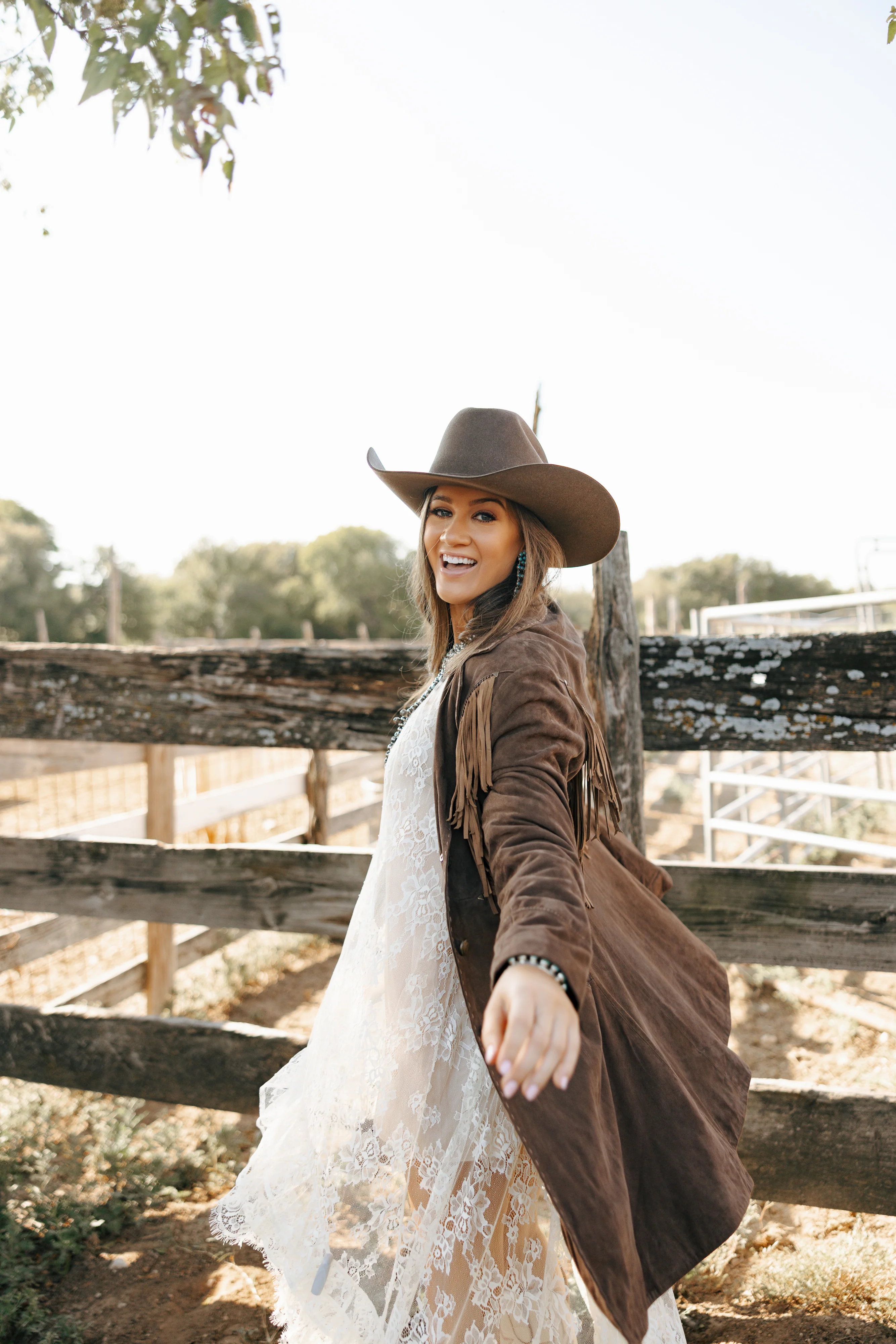 Scully Chocolate Fringe 3/4 Suede Jacket - Image 7