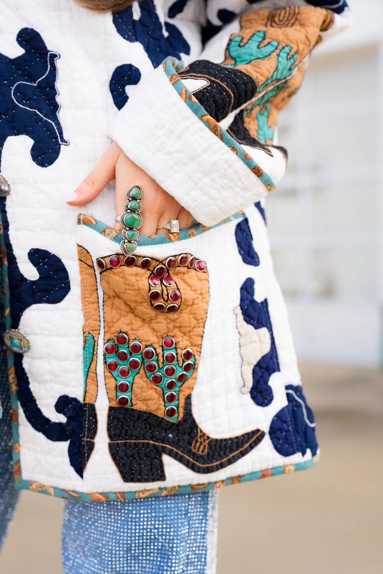 Lady Lancaster Oversized Market Cowboy Boots Jacket - Image 5