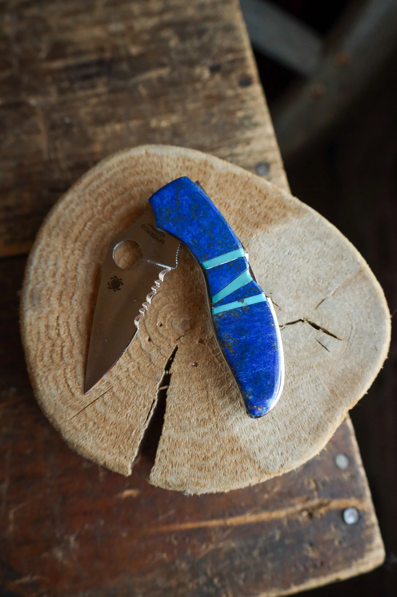 Lapis And Sleeping Beauty Turquoise Knife