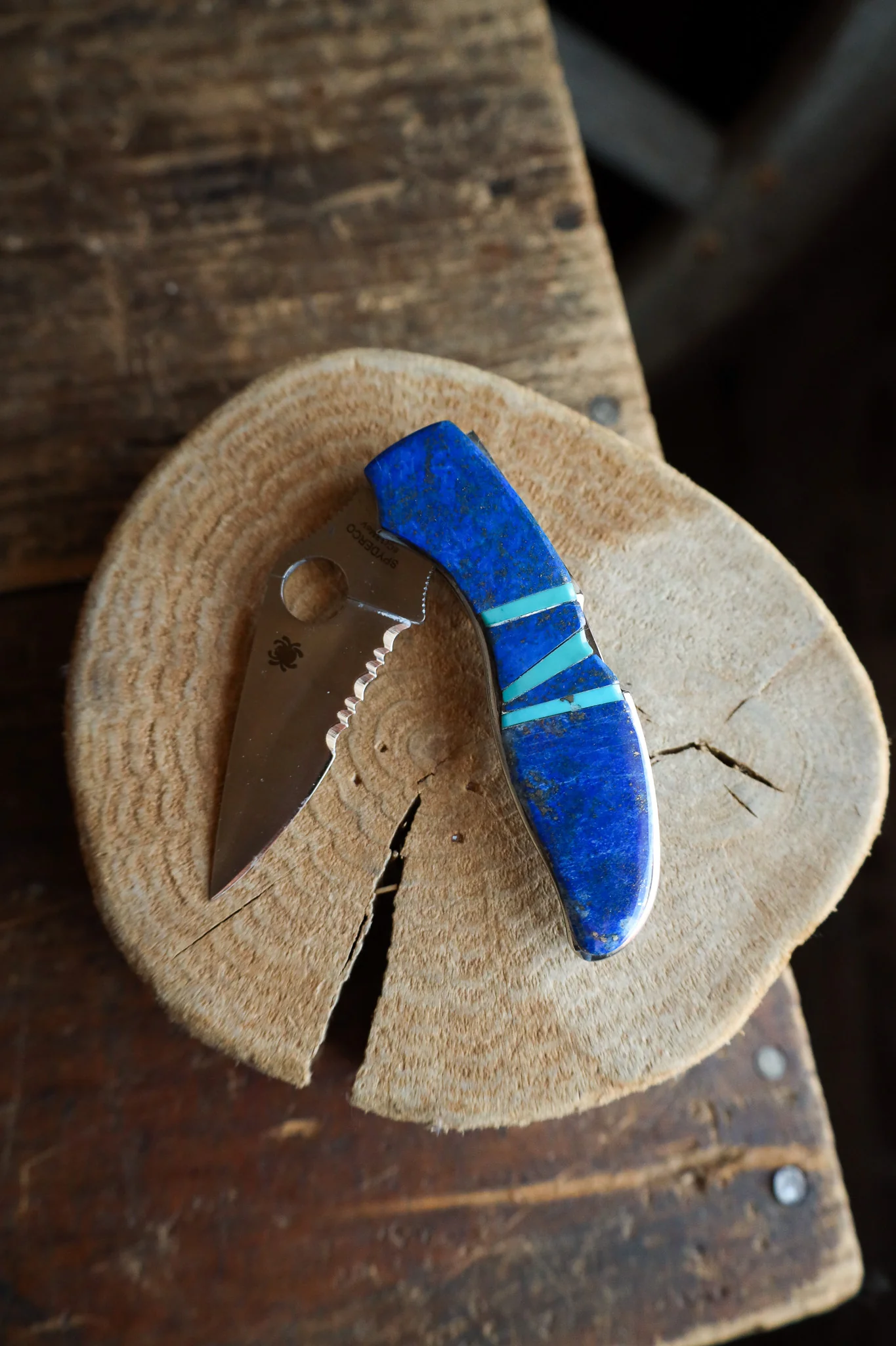 Lapis And Sleeping Beauty Turquoise Knife - Image 2