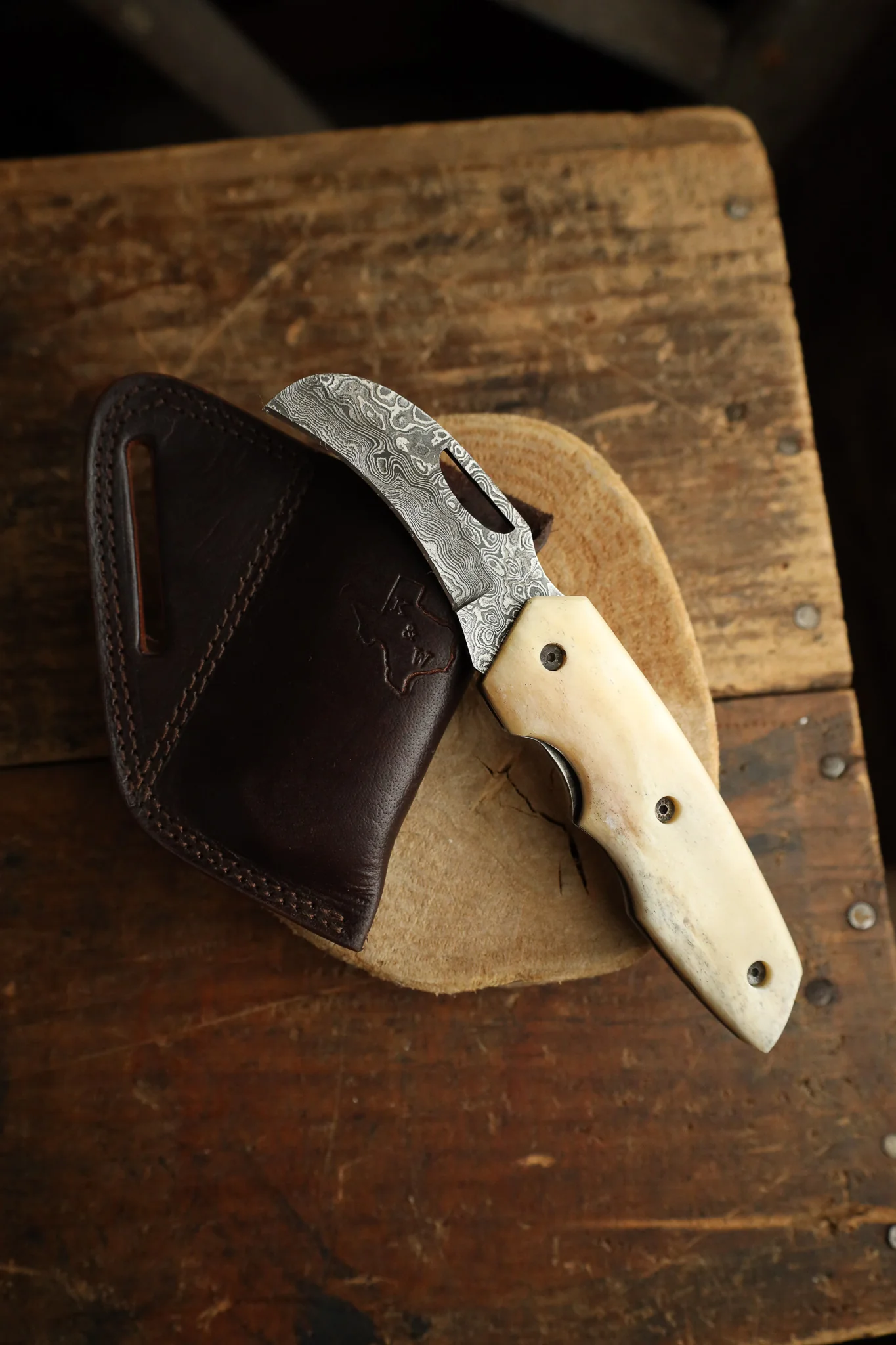 Knives & Wives Malachi Folder With Bone Knife