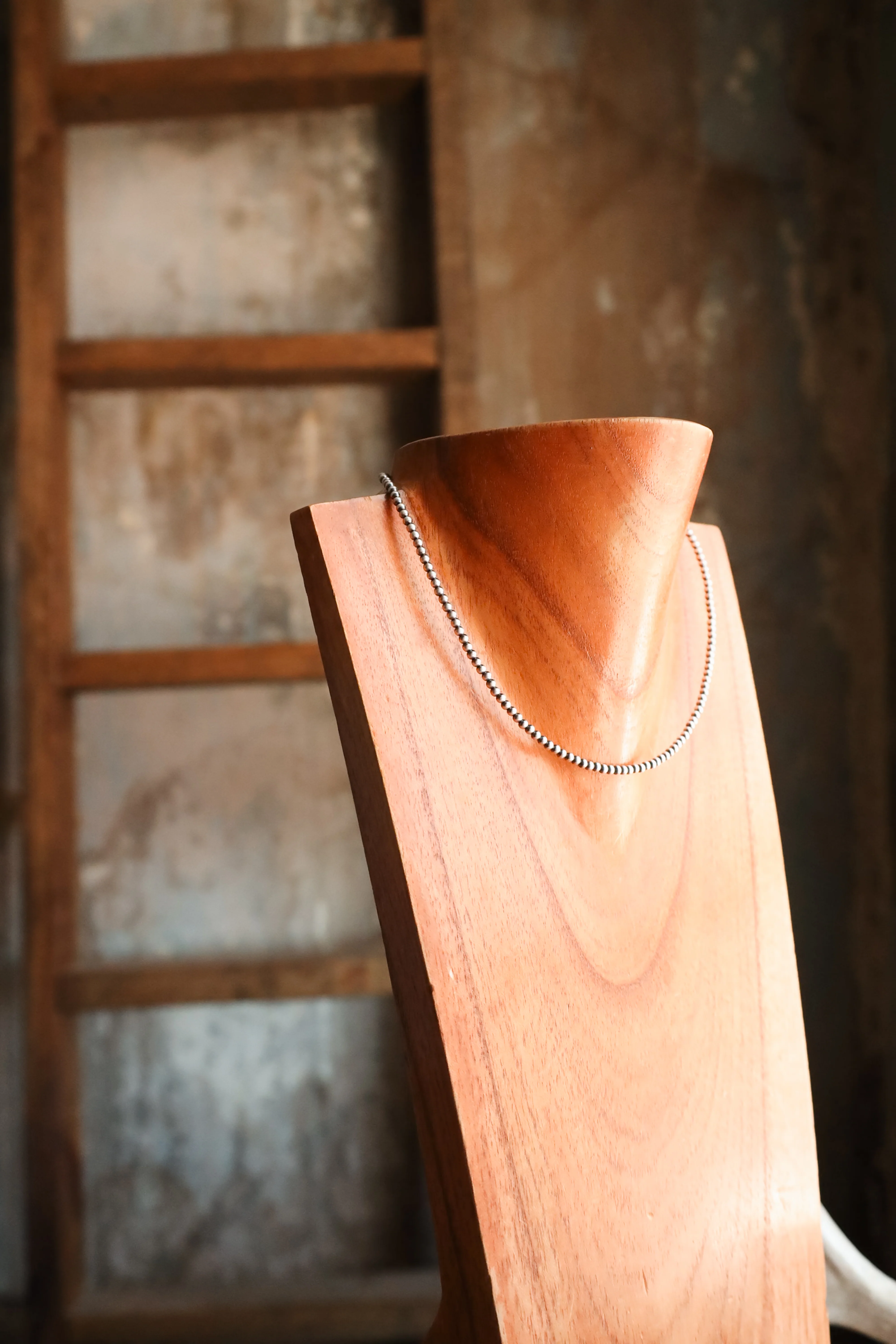 Sterling Silver Navajo Pearl 16" 3MM Necklace - Image 5