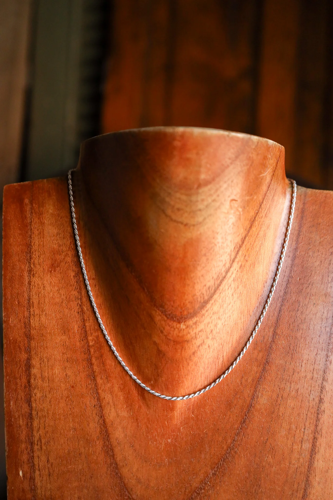 16" Silver Rope Thin Chain Necklace