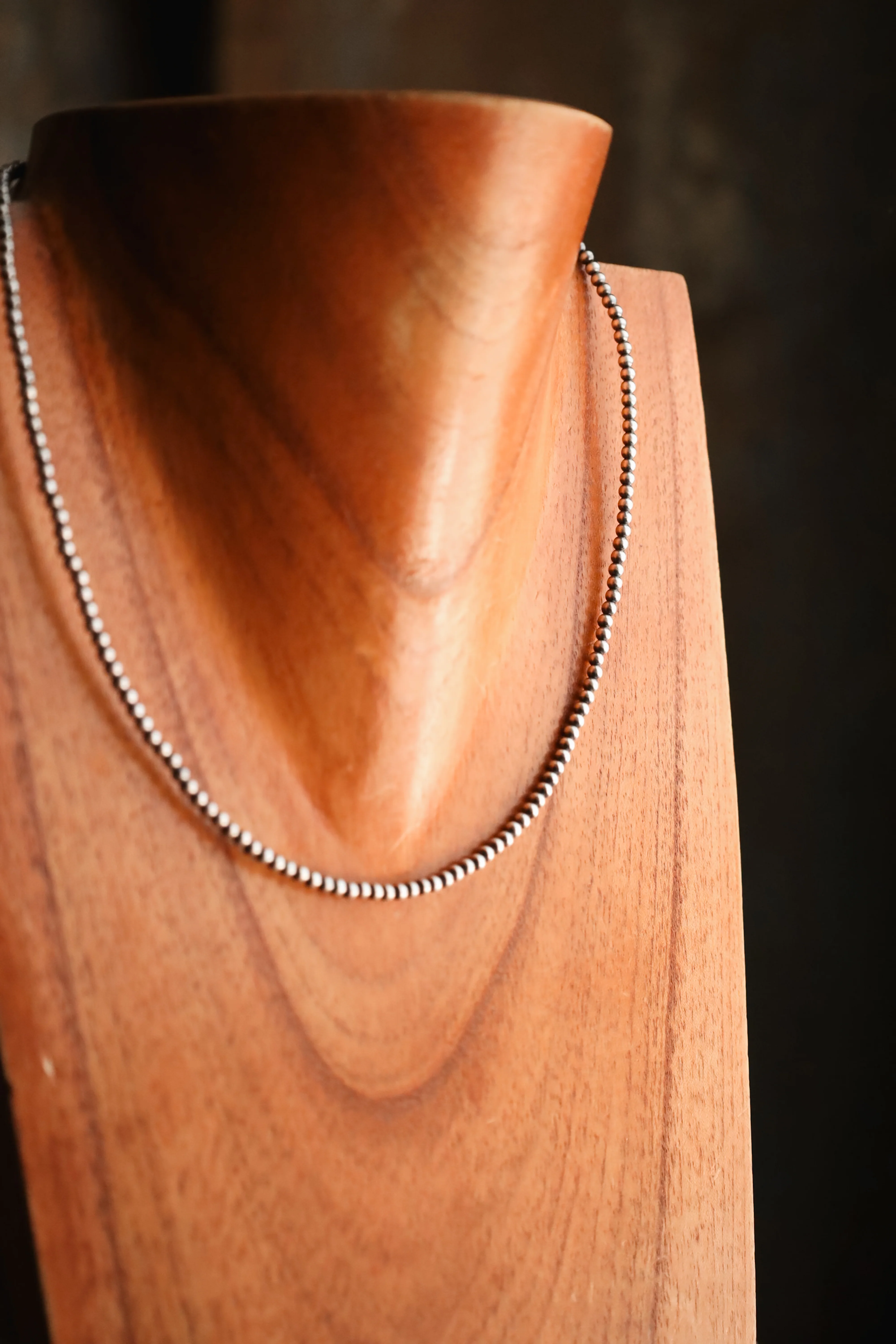 Sterling Silver Navajo Pearl 18" 3MM Necklace - Image 4
