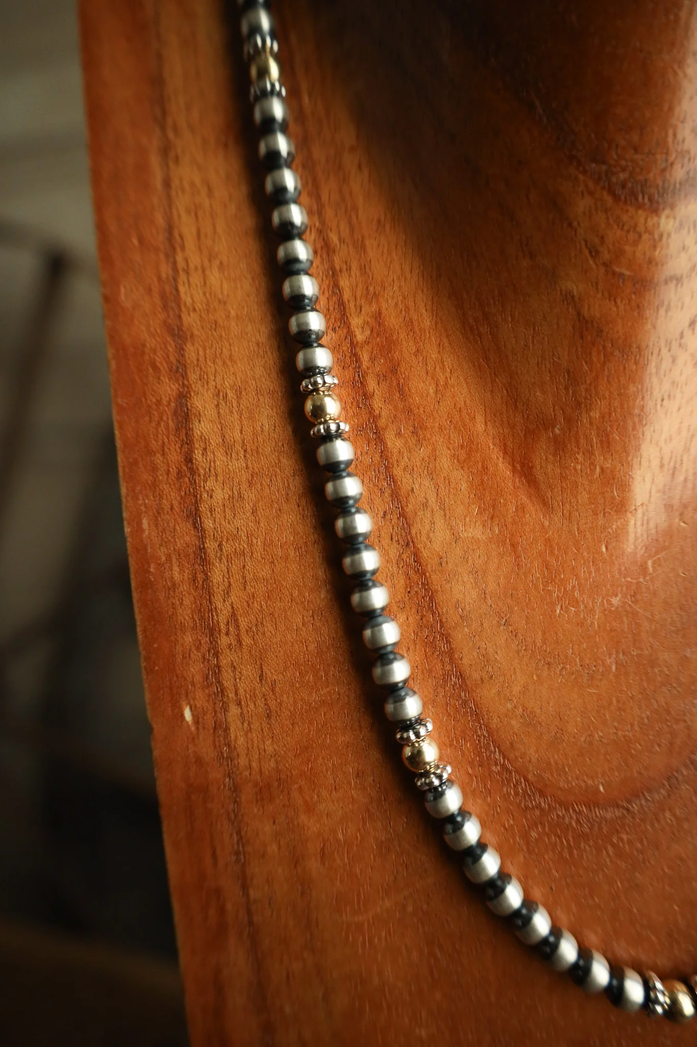 20" Gold Filled Beads Navajo Pearl Necklace - Image 4