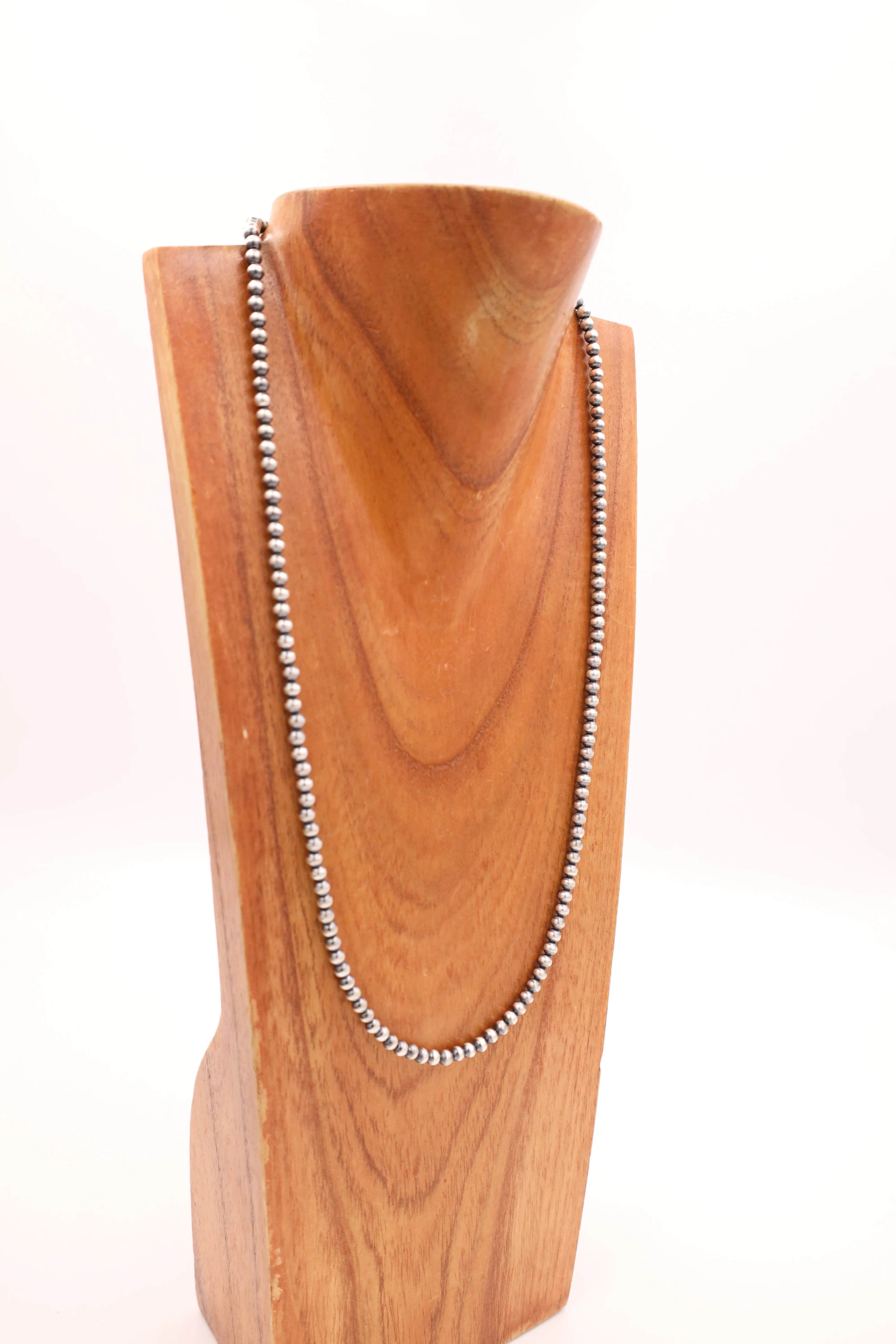 Sterling Silver Navajo Pearl 28" 5MM Necklace - Image 2