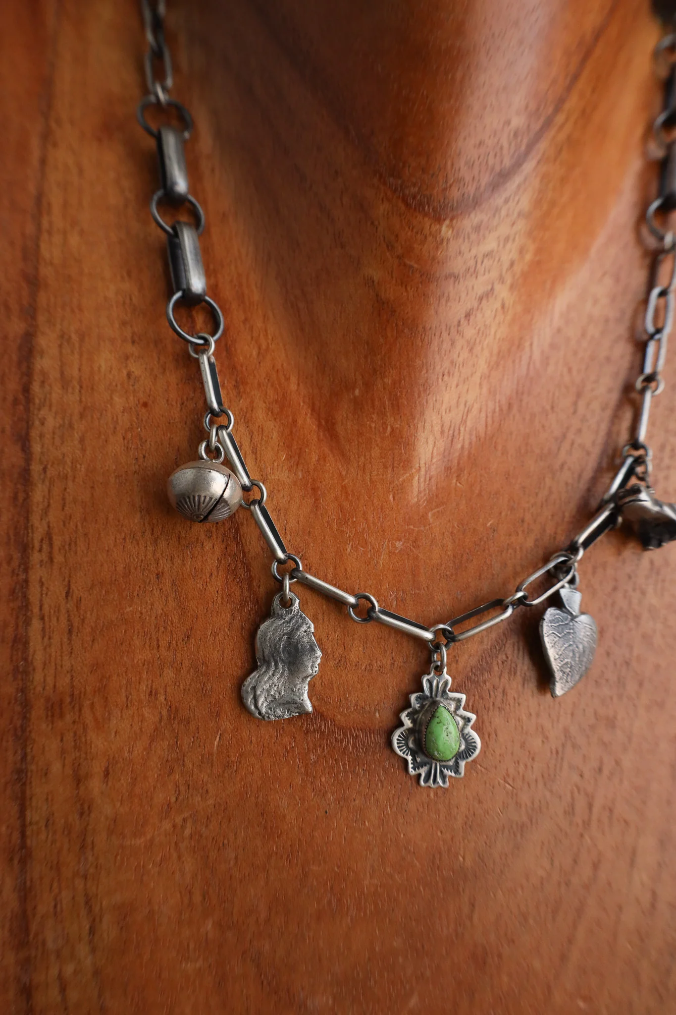 Peyote Bird Charms Link Revival Necklace - Image 2