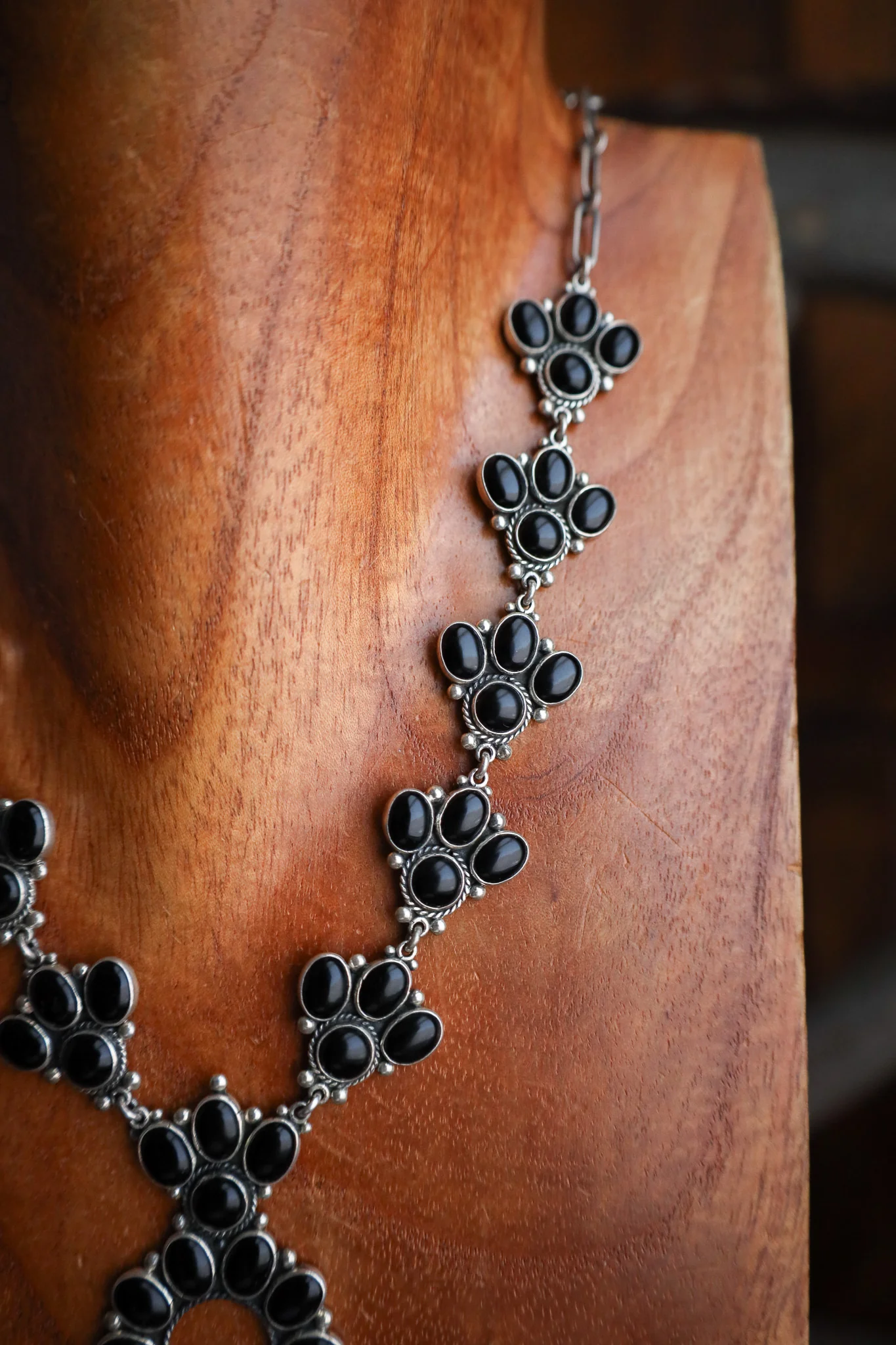 Federico Onyx Mini Squash Blossom Necklace - Image 3