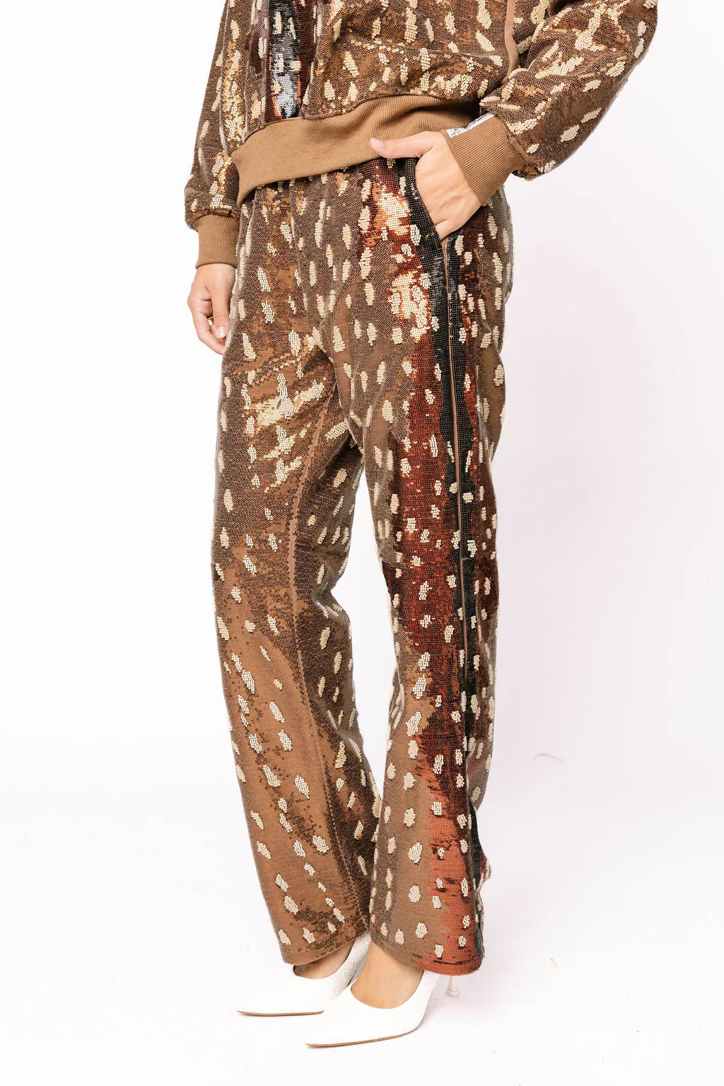 Queen of Sparkles Brown Deer Print Pant - Image 4
