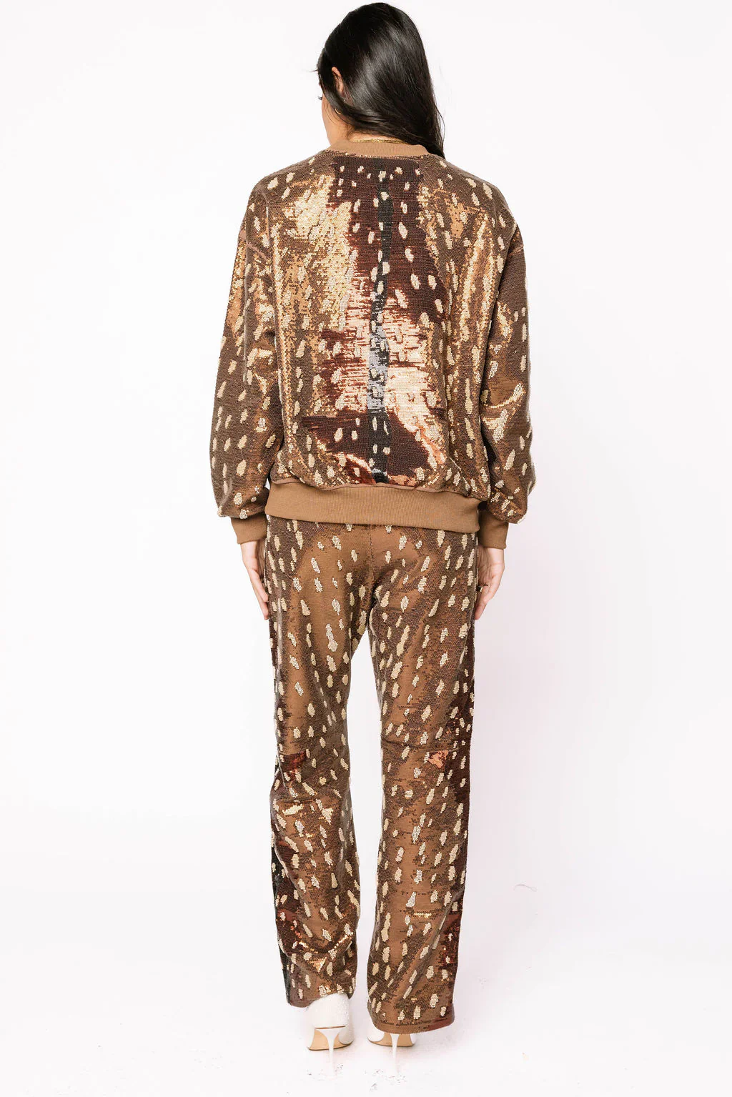 Queen of Sparkles Brown Deer Print Pant - Image 6