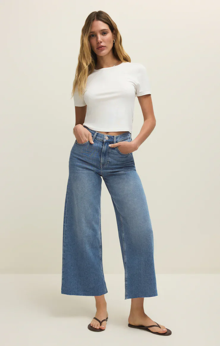 Z Supply Nova High Rise Denim Crop Pant - Image 2