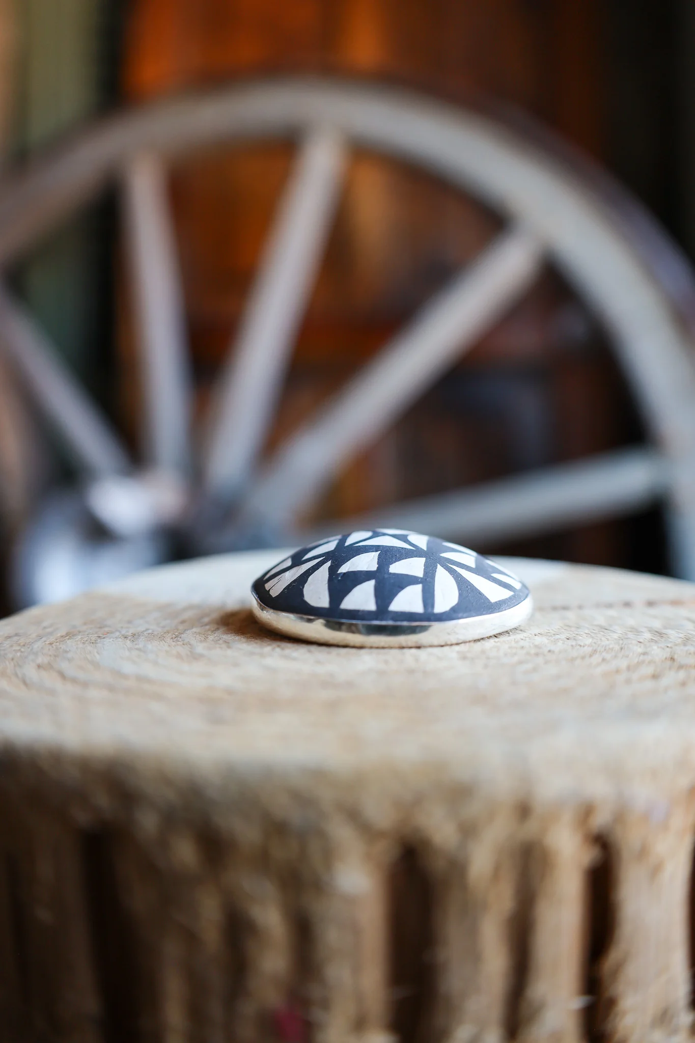 Coreen Cordova Black and White Round Pendant - Image 5