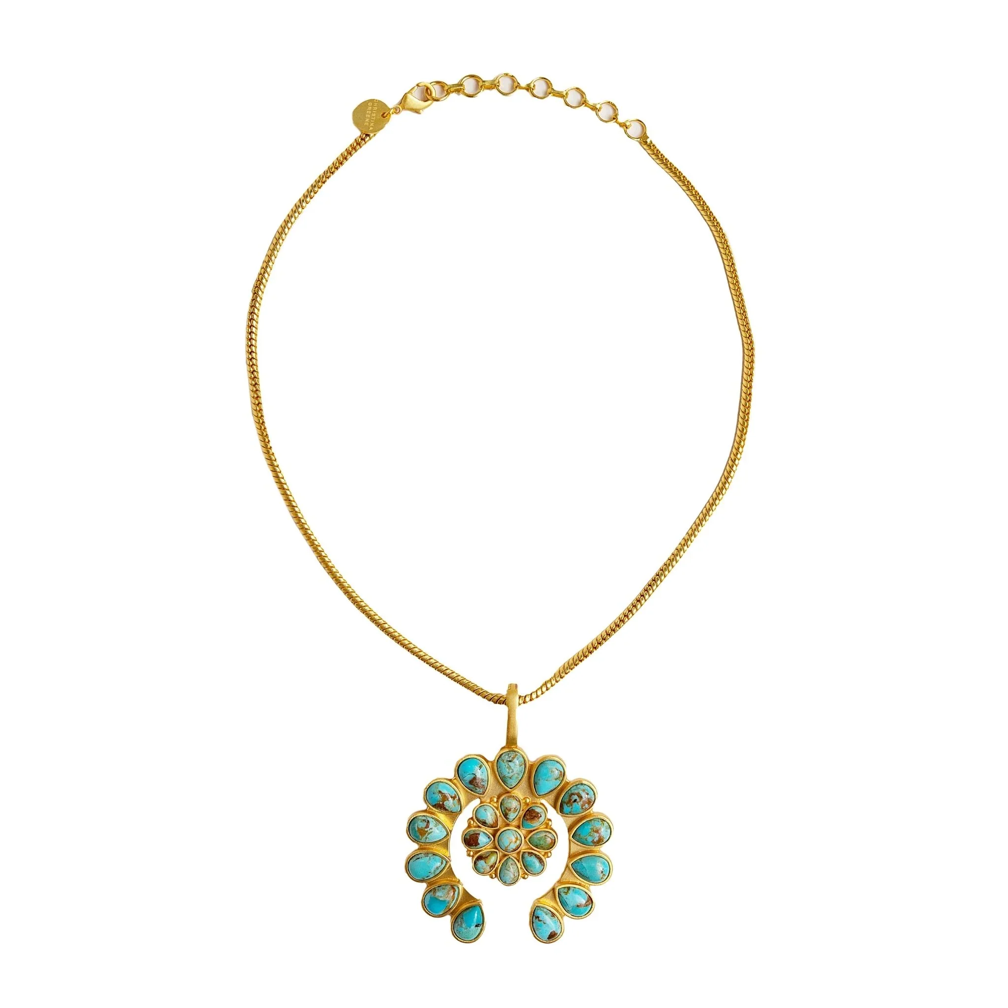 Christina Greene Desert Sky Squash Blossom Pendant - Image 3