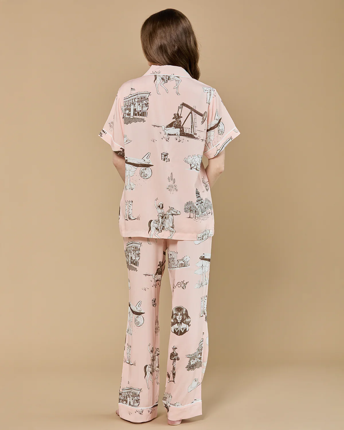 Katie Kime Texas Toile Pajama Pants Set - Image 3