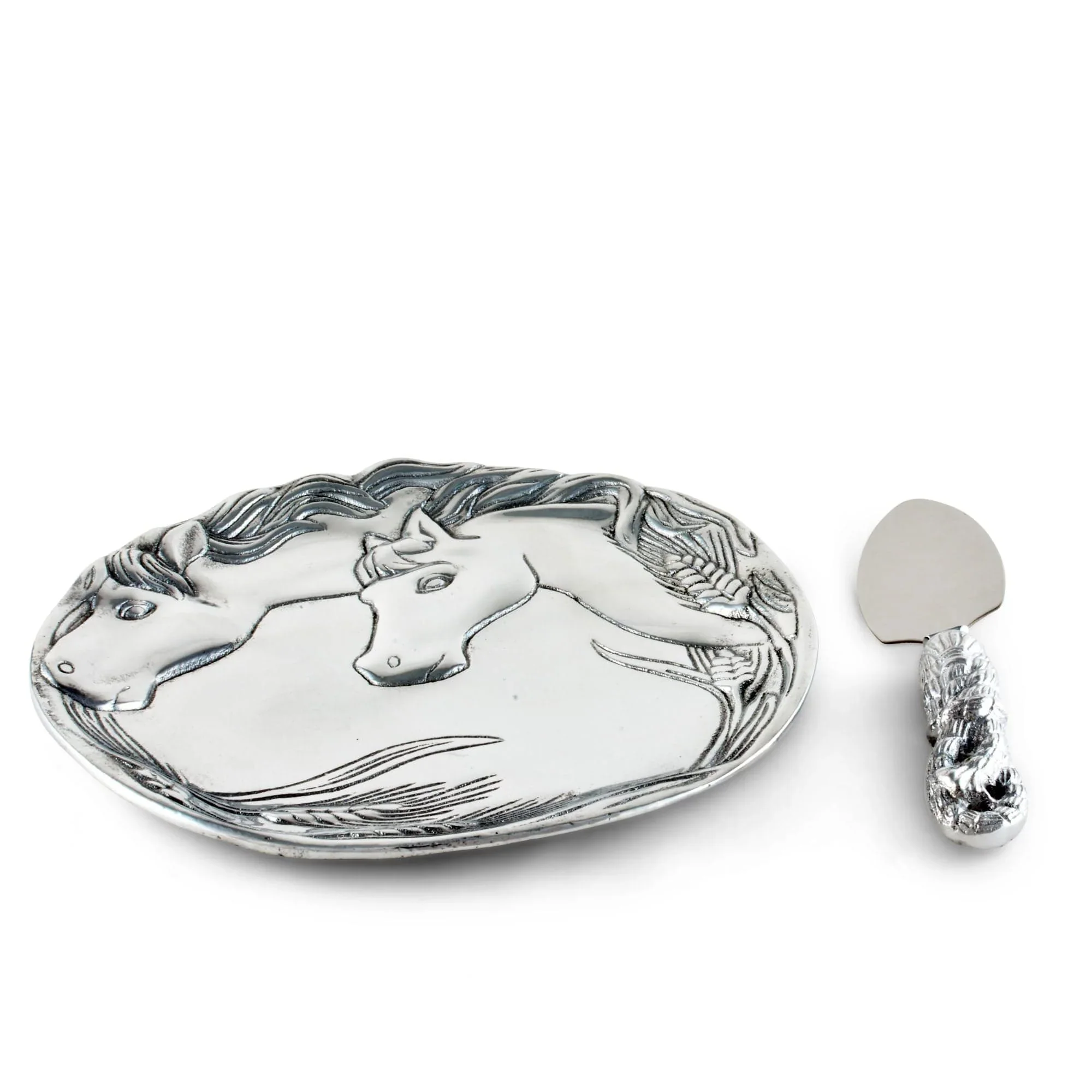 Arthur Court Horse Plate with Server - Image 2
