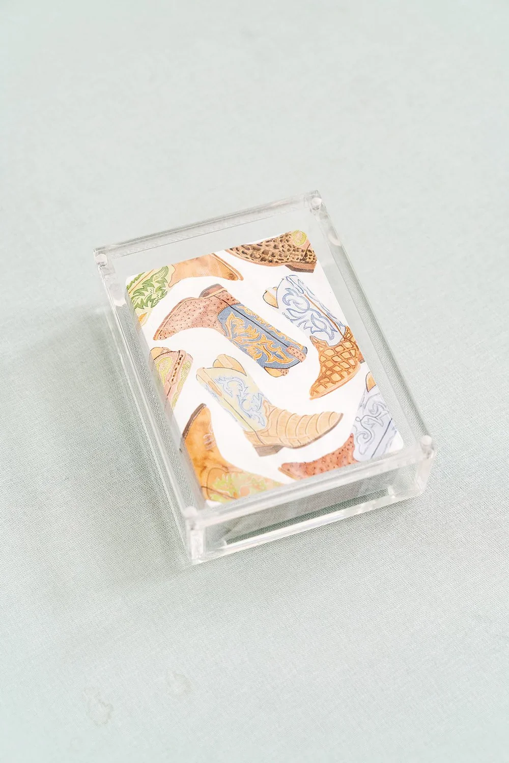 Catherine Cartie Boot Playing Cards with Acrylic Box - Image 3