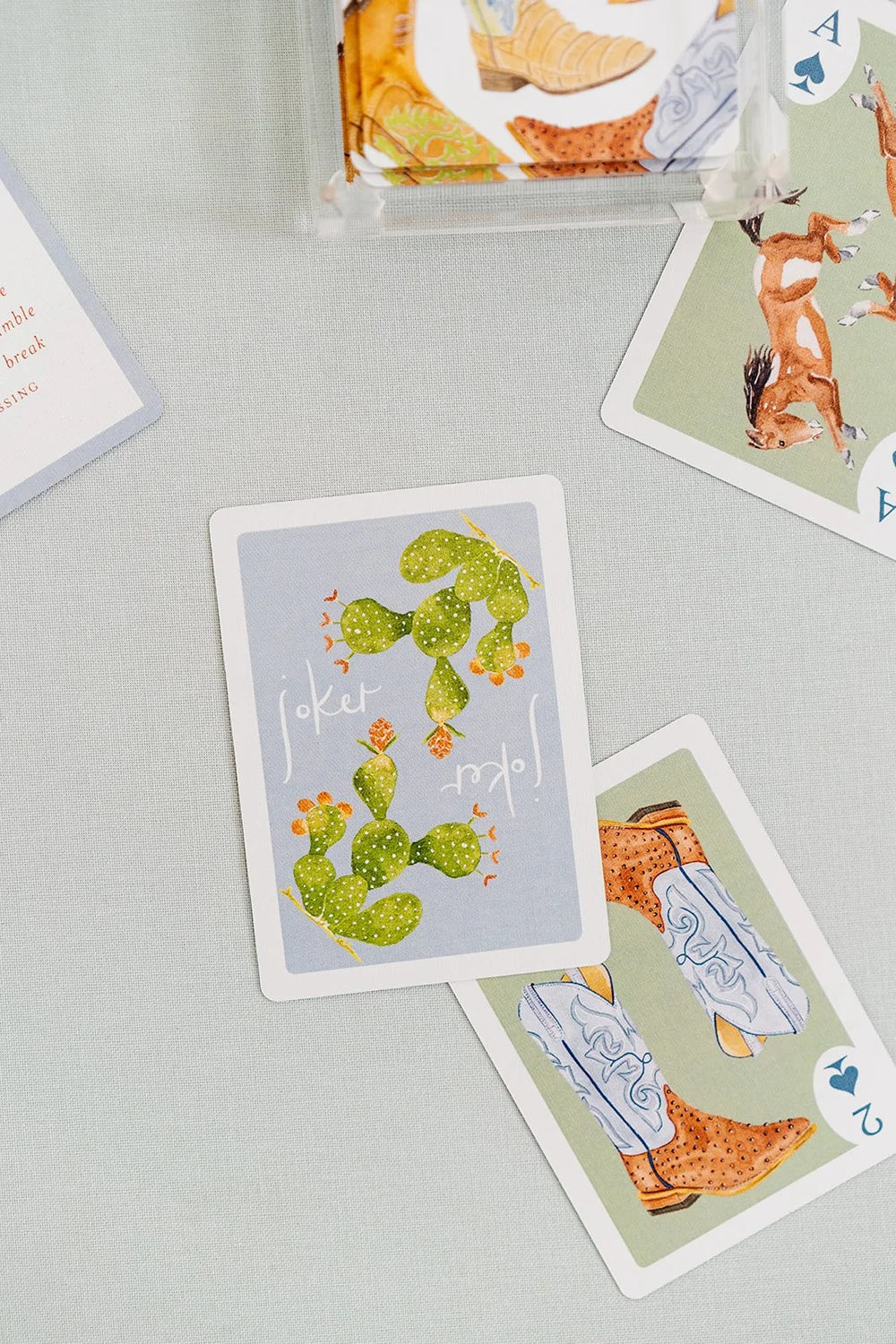 Catherine Cartie Boot Playing Cards with Acrylic Box - Image 4