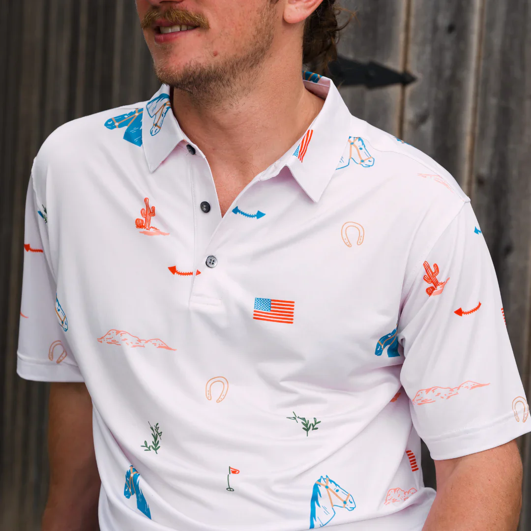Raised By Coyotes Americana Polo - Image 4