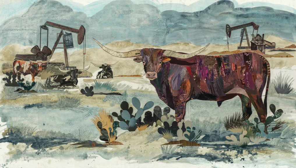 DOLAN GEIMAN LONGHORN PUMPJACK KING 15.5X26 PRINT