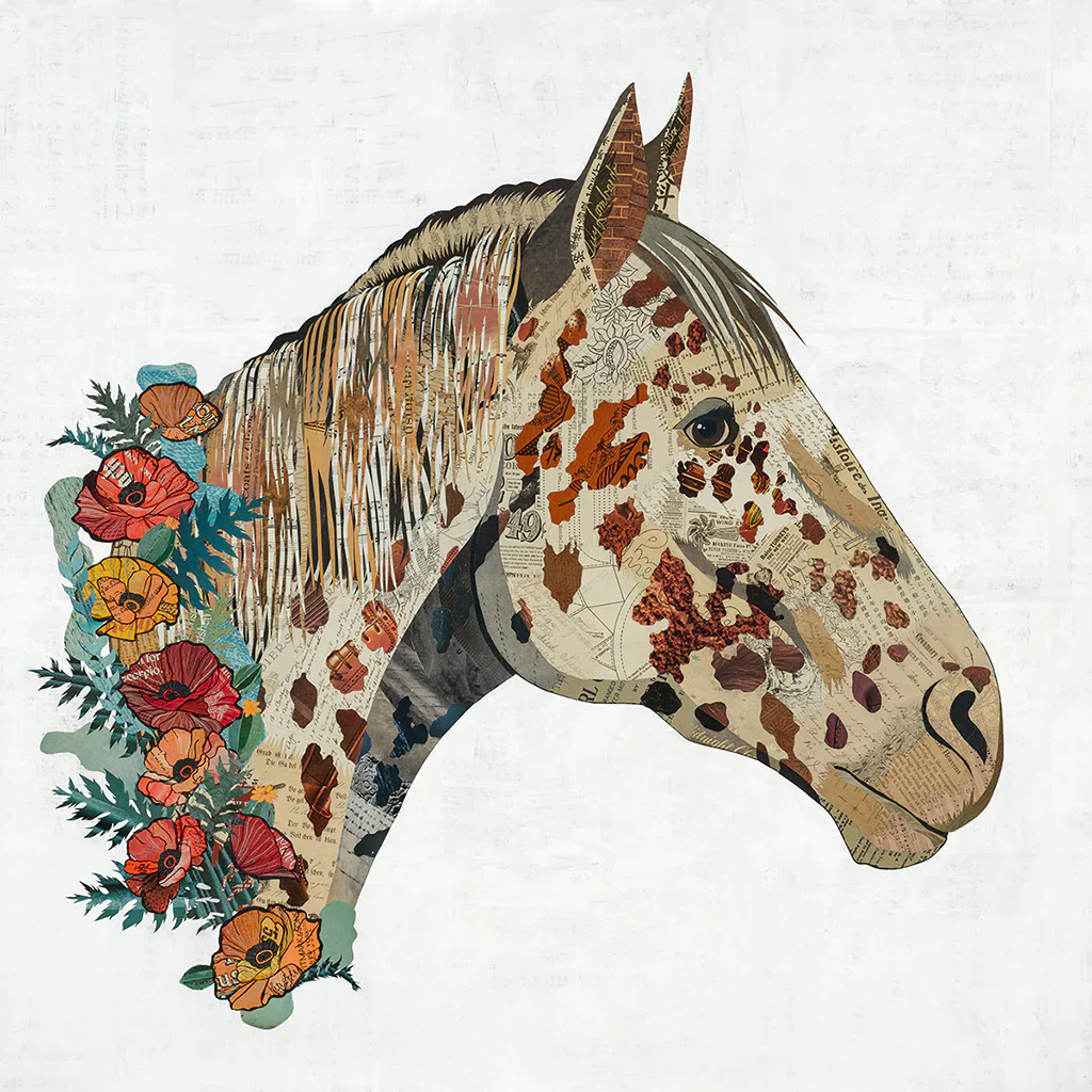 DOLAN GEIMAN POPPY HORSE 20X20 PRINT