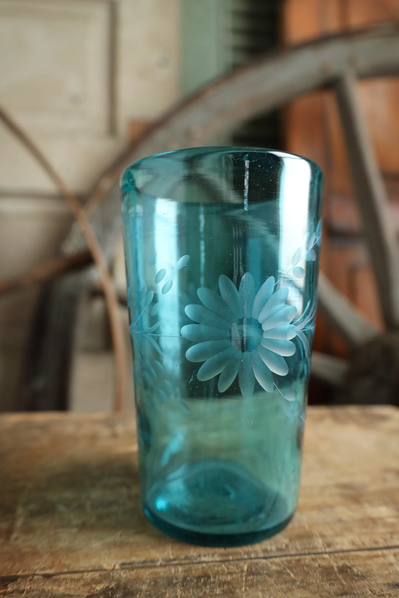 Rose Ann Hall Condessa Iced Tea Glass- Aqua - Image 3